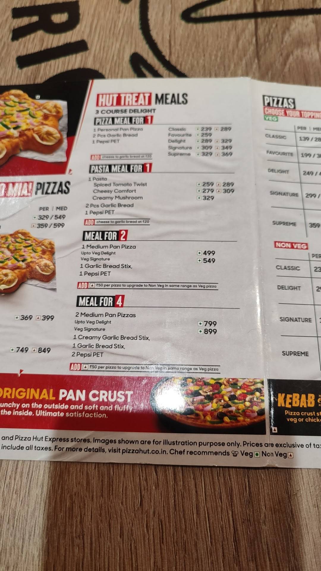 Pizza Hut Baxi Bazar, Cuttack menu