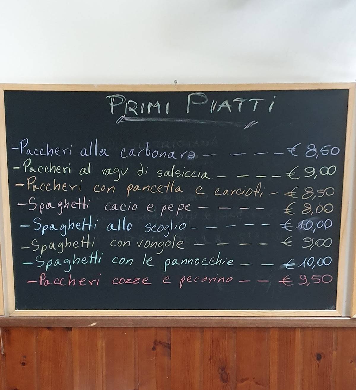Menu di D&D Trattoria Pizzeria 