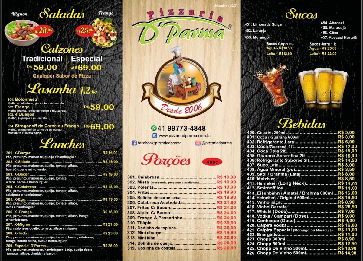 D'Parma cardápio