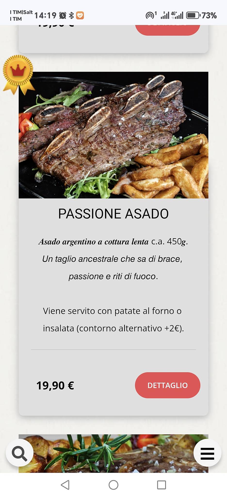 Menu di DRIVER Como 
