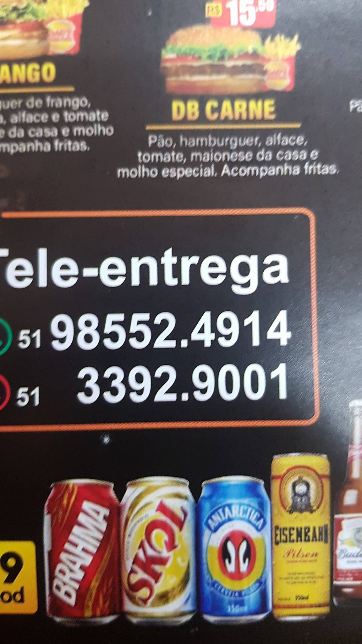 Dad's Burger Moinhos cardápio