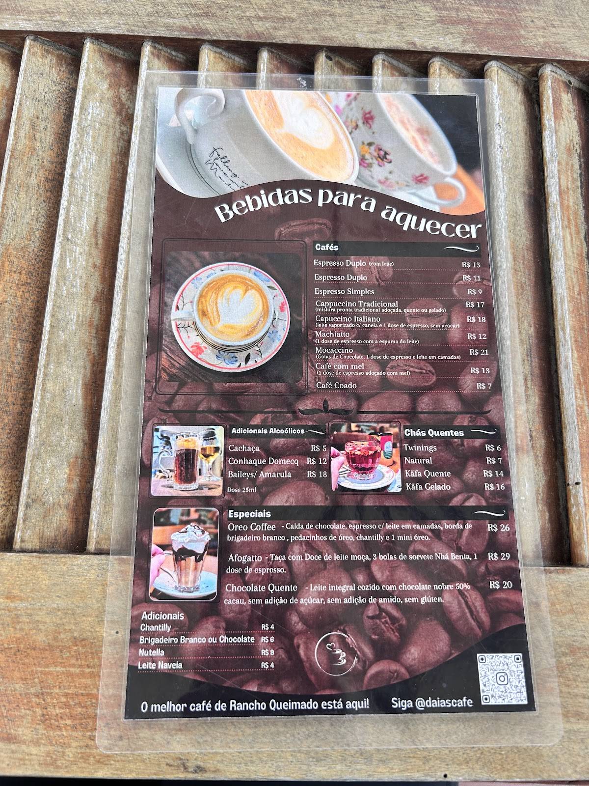 Daia's Café cardápio