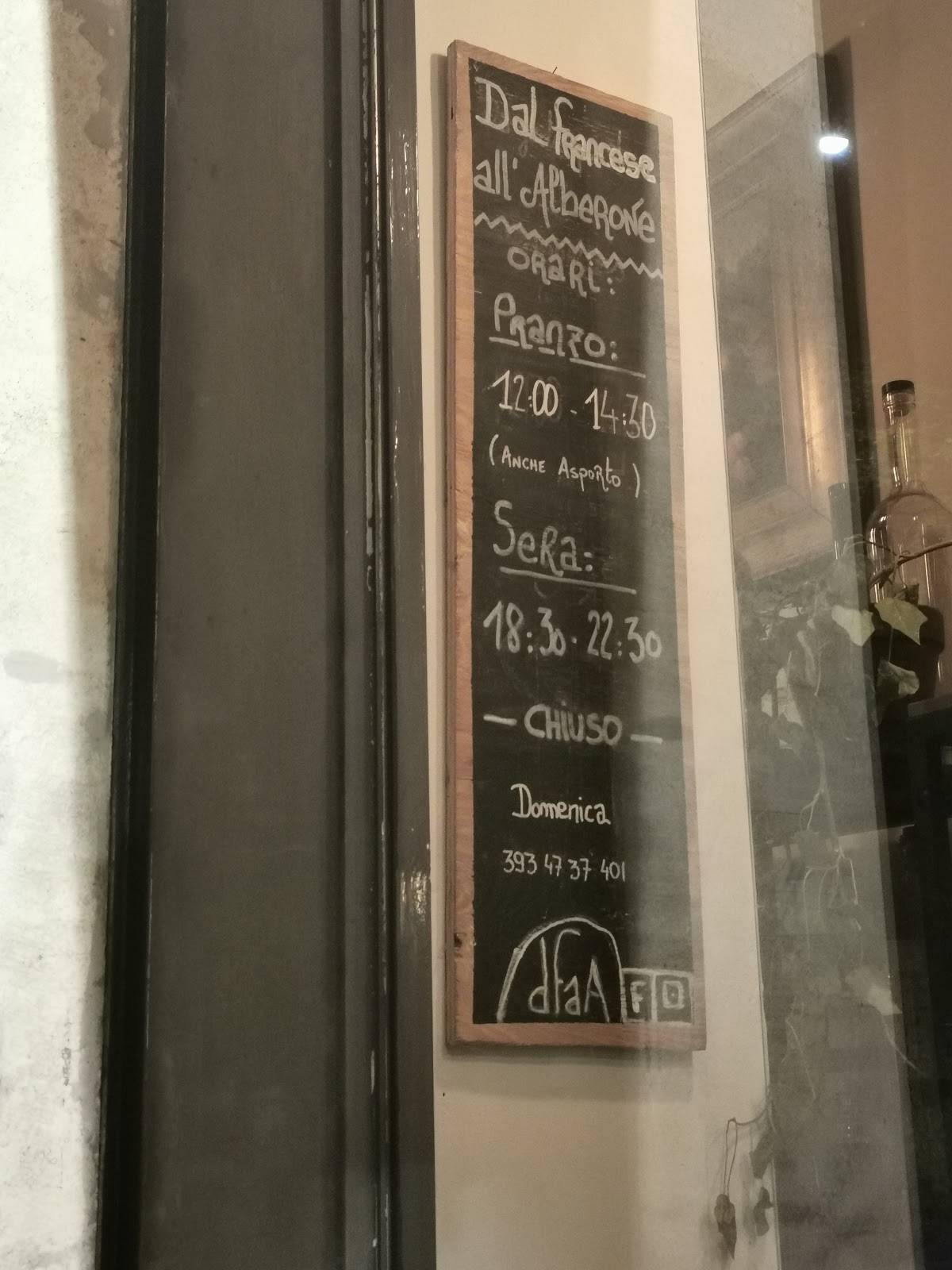 Menu di Dal Francese All'Alberone 