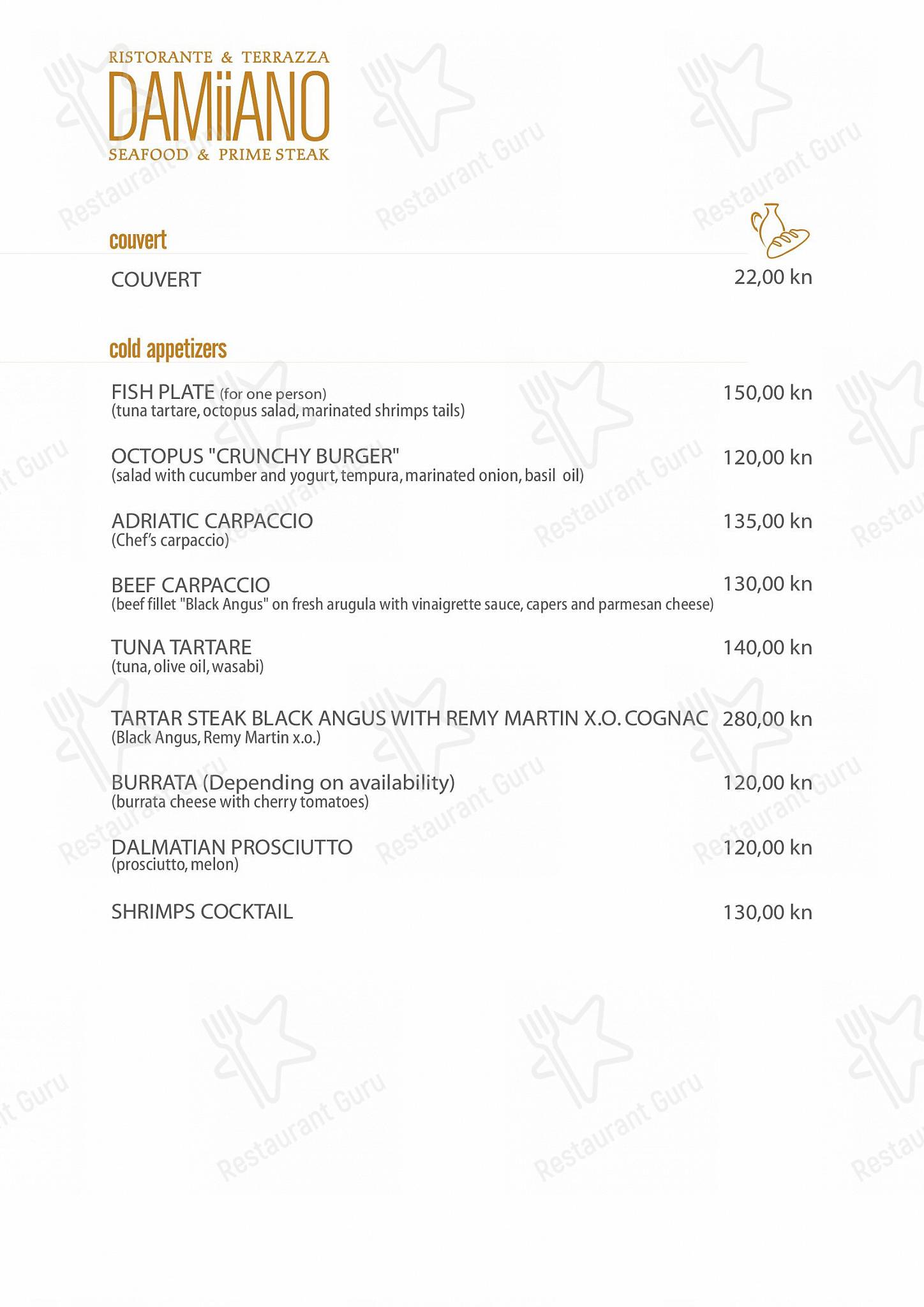 Damianii Luxury Boutique Hotel & Spa in Duće - Menu bar