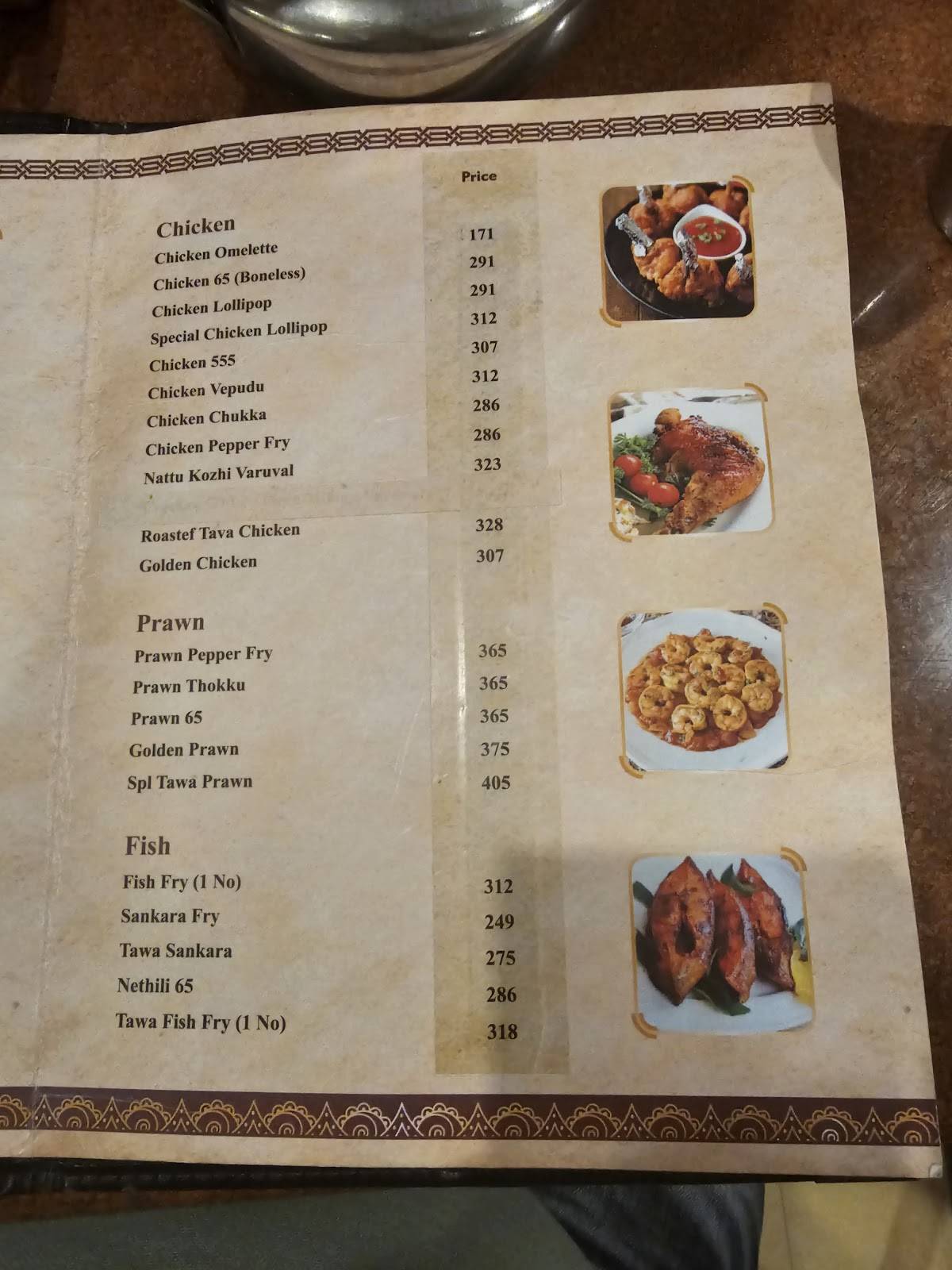 Darling Namma Veedu menu