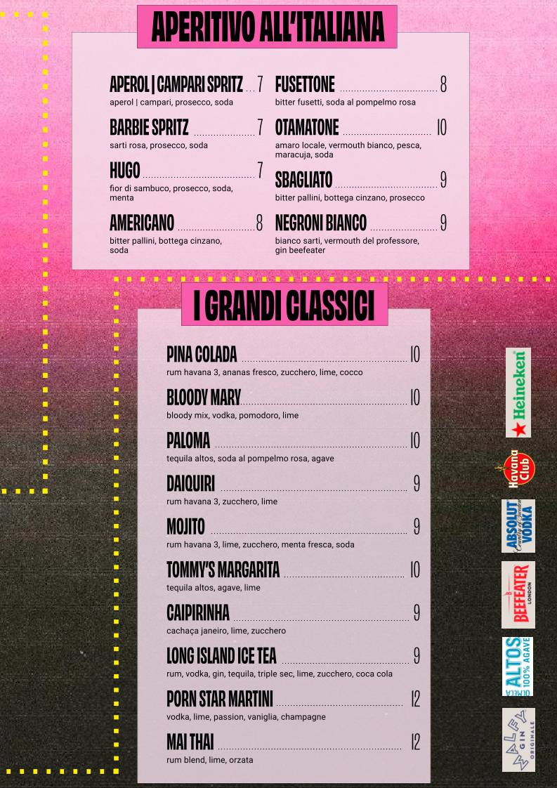 Menu de Darsena Sunset