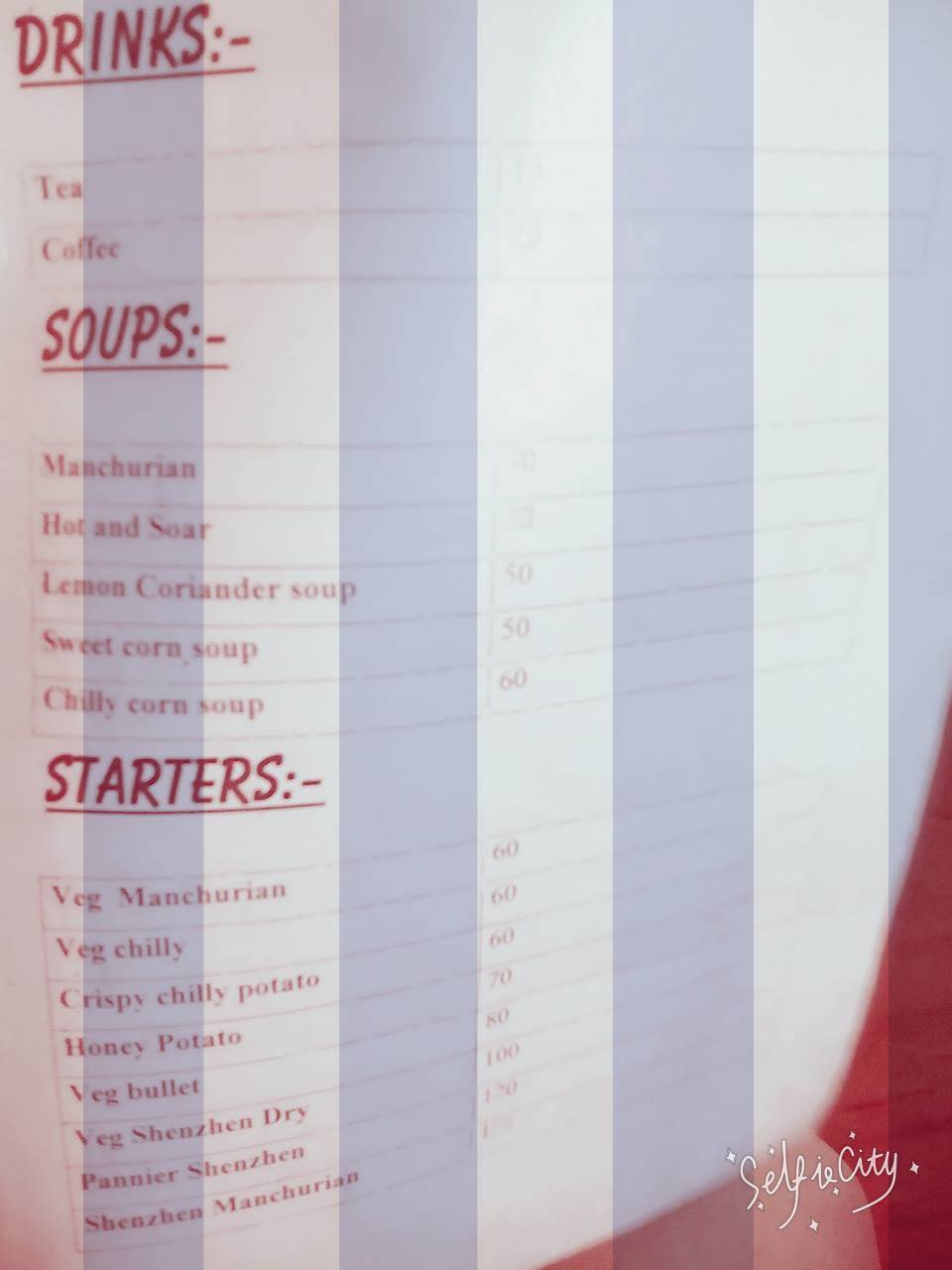 Deep Restaurant menu