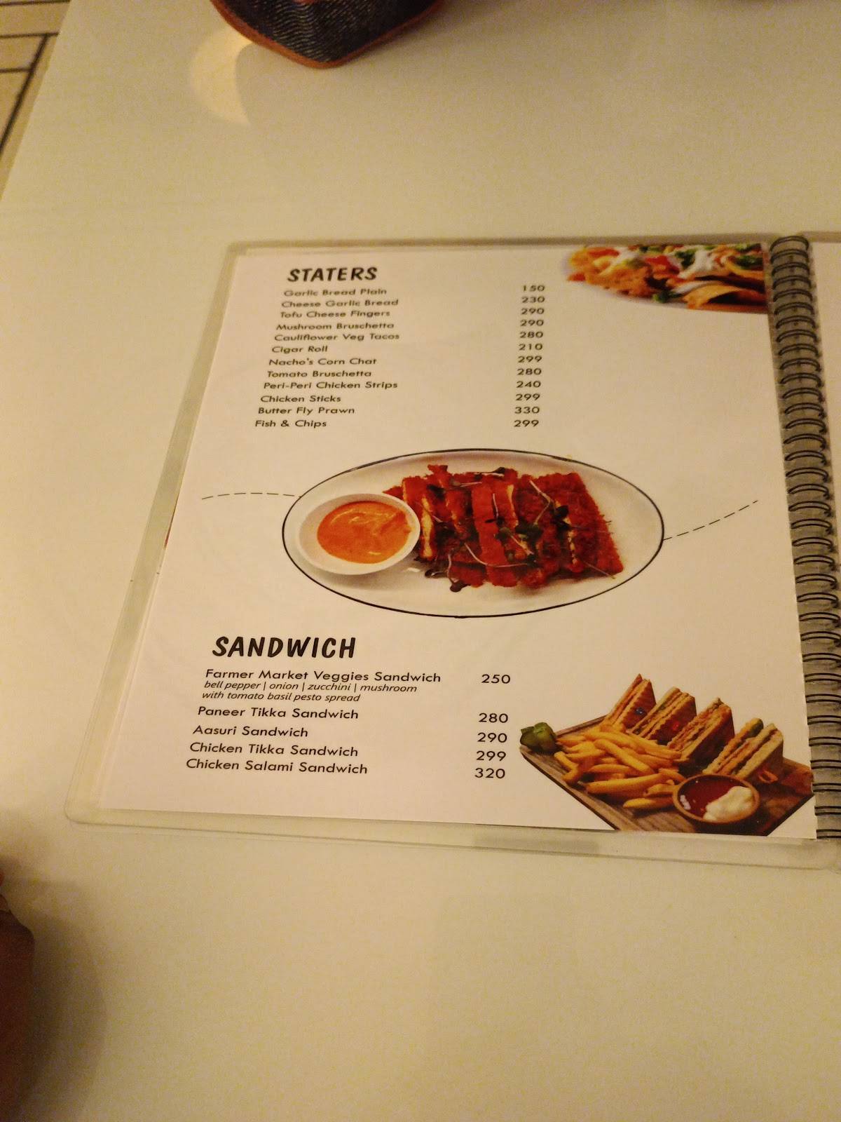 Delhi 2D Cafe menu