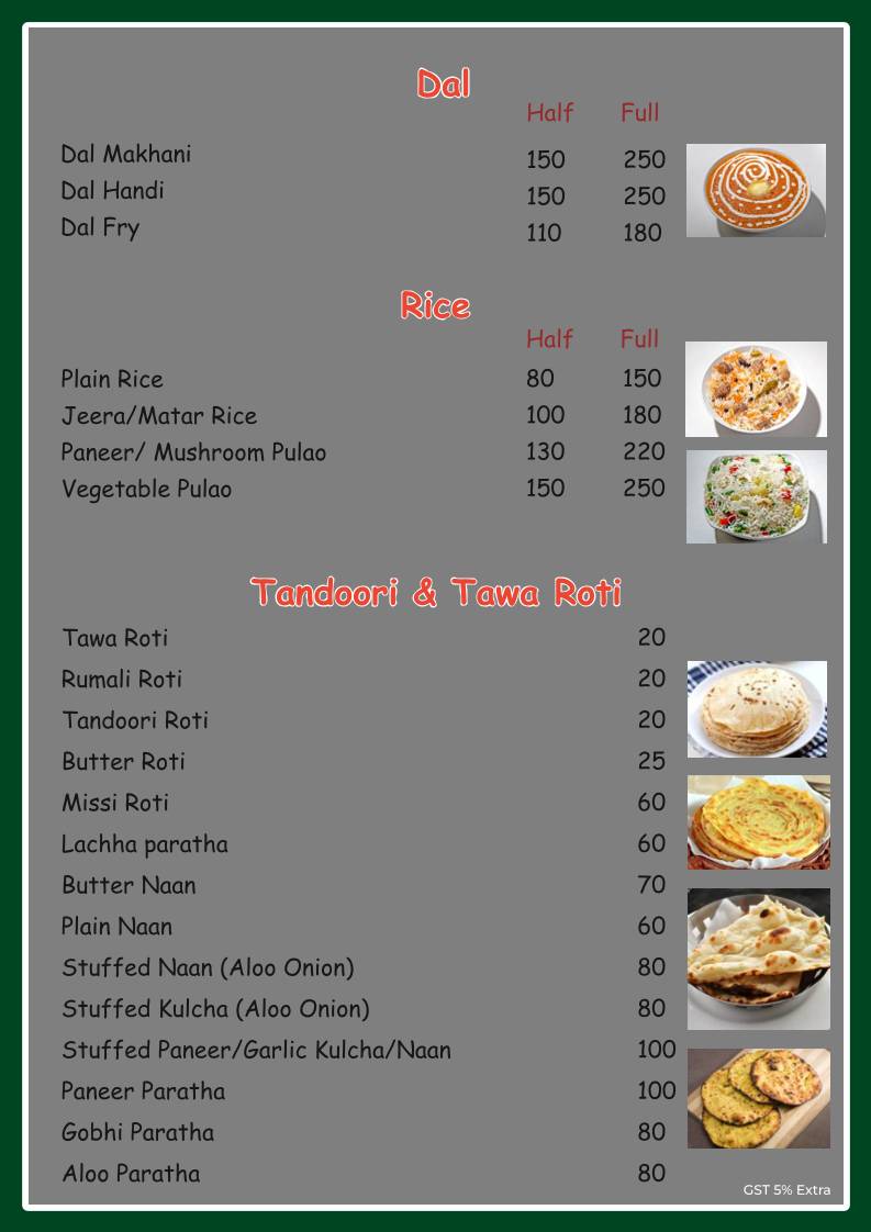 Deva Food Mart (Restaurant in Kapoorthala/ Restaurant in Aliganj Lucknow) menu