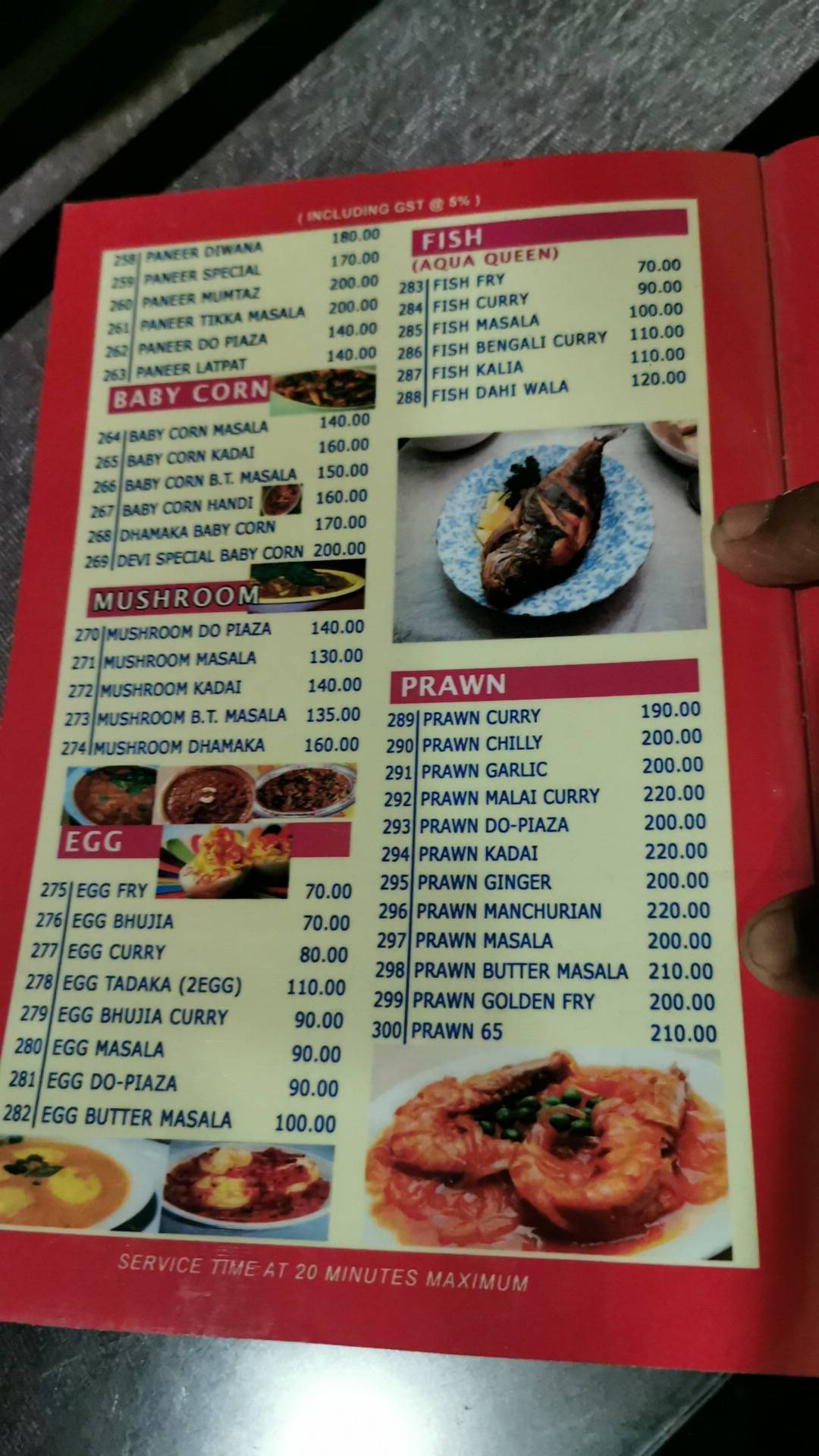 Devi Restaurant menu