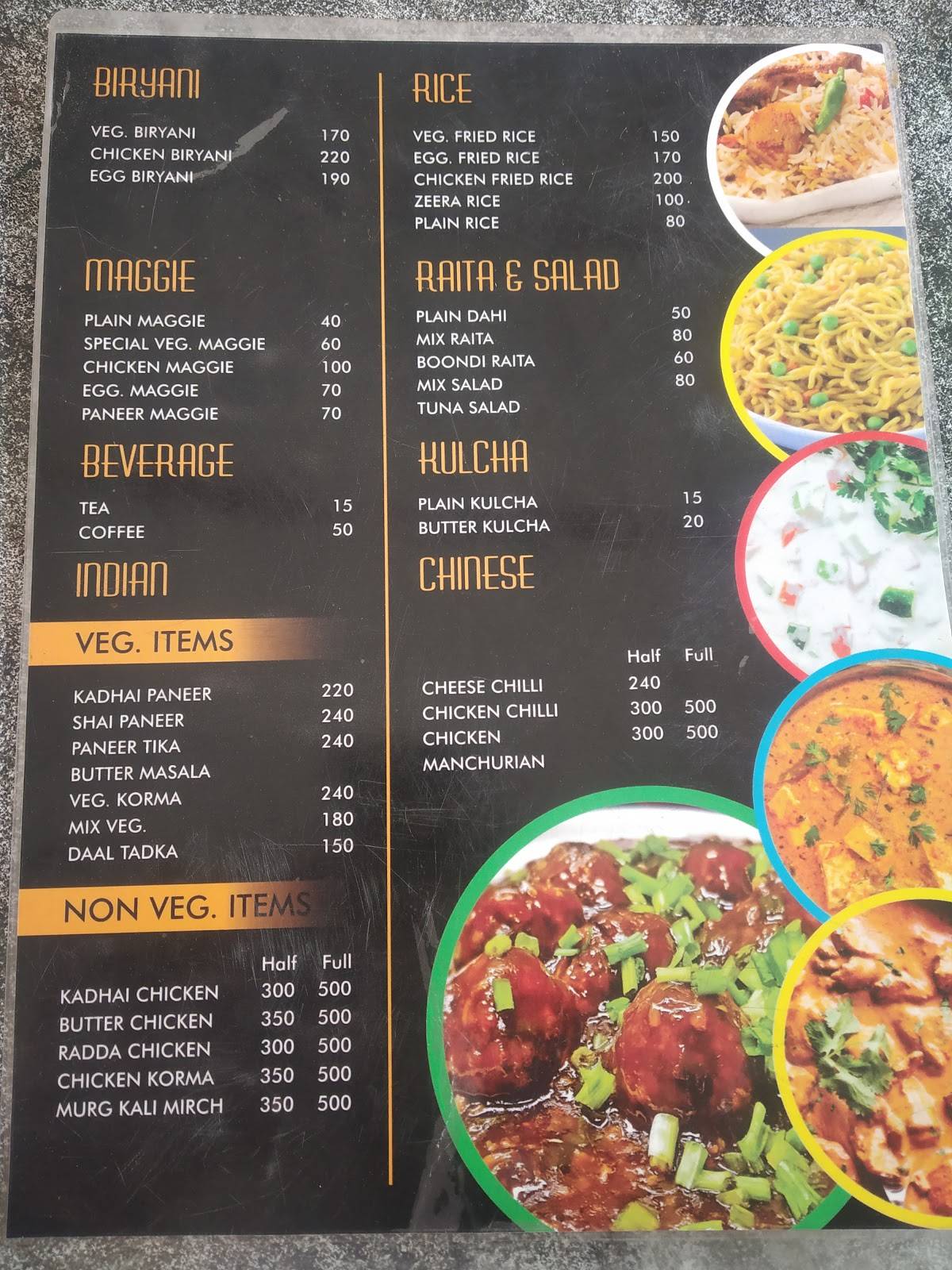 Dhalta Suraj Restaurant menu