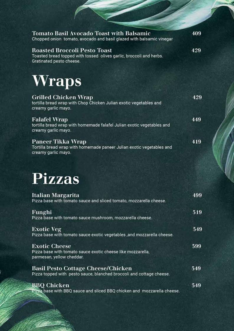 Dhaara Cafe & Bistro menu