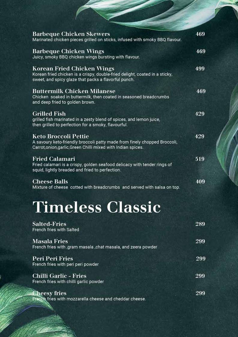 Dhaara Cafe & Bistro menu