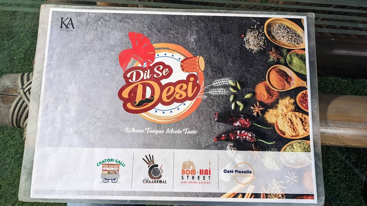 Dil Se Desi - Nashik menu