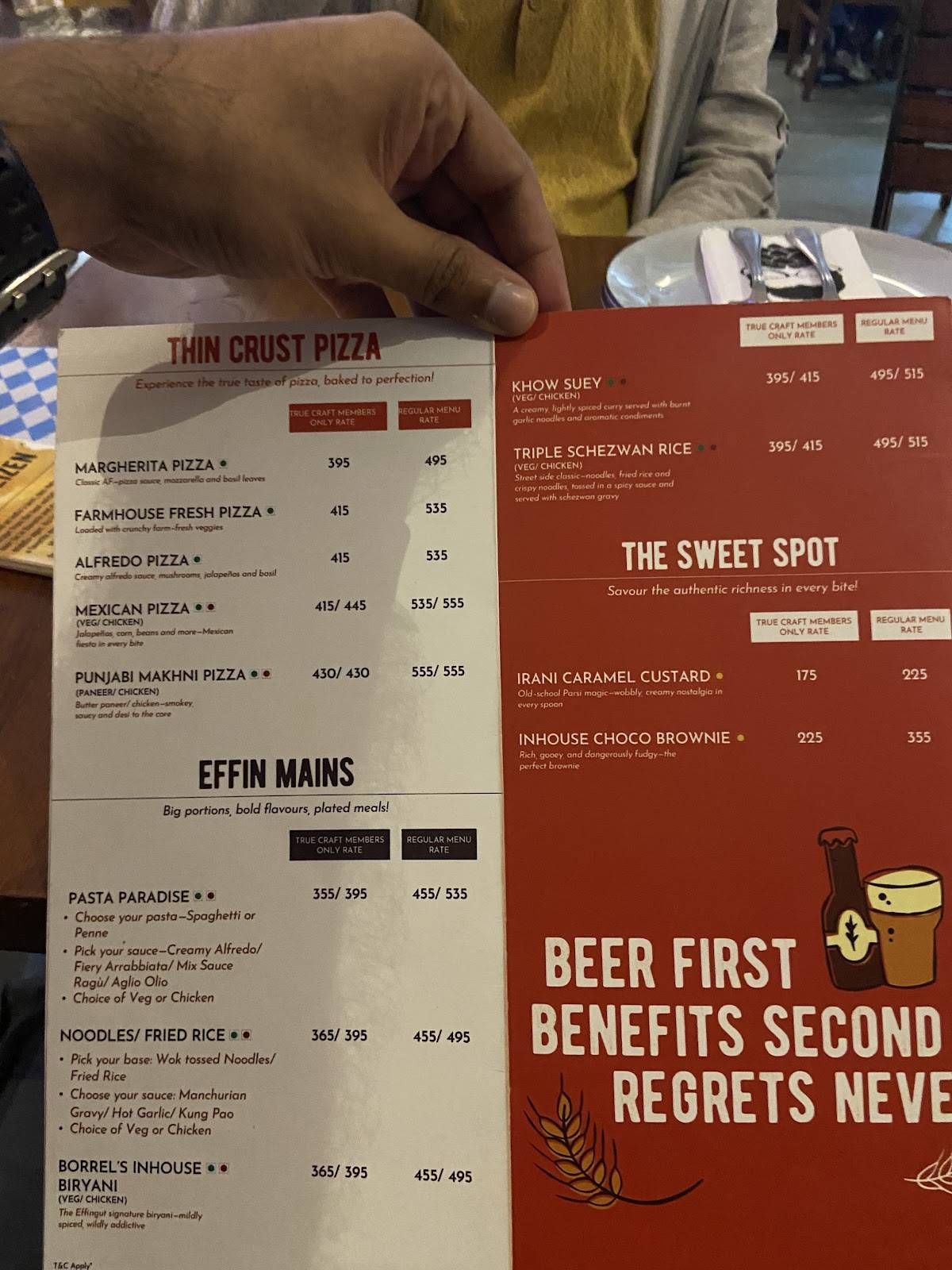 Discover Effingut Bistro Camp - Craft Brew Paradise in Pune menu