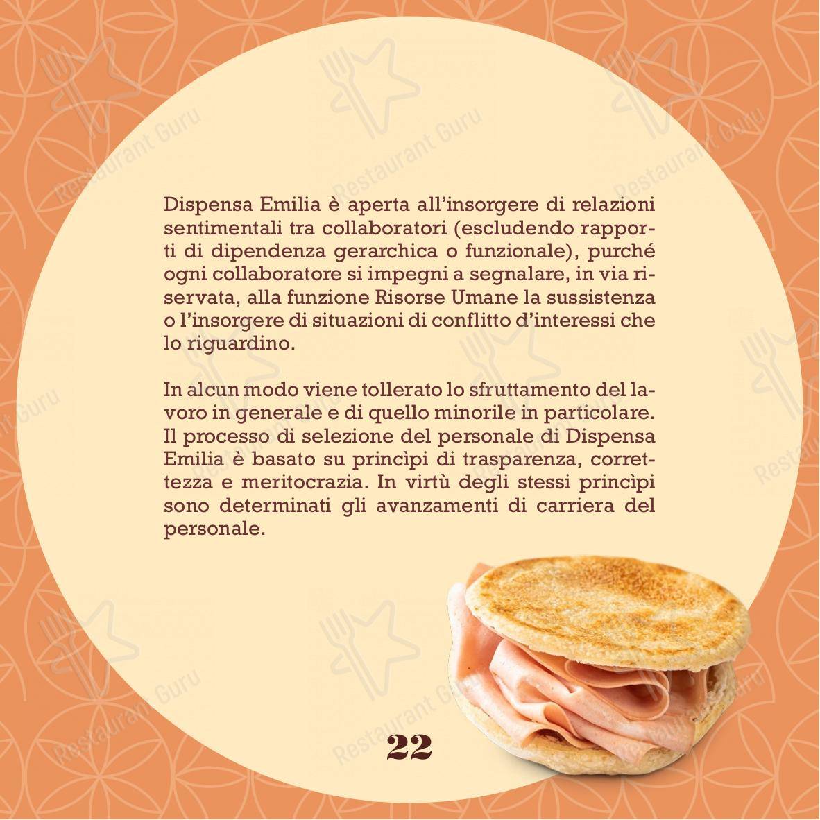 Menu bar per Dispensa Emilia I Gigli Campi Bisenzio ristorante