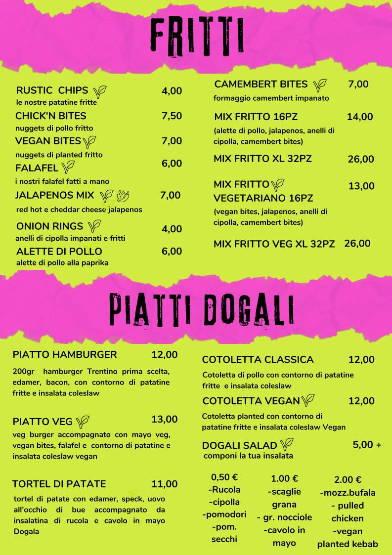 Menu di DoGali Burgers 