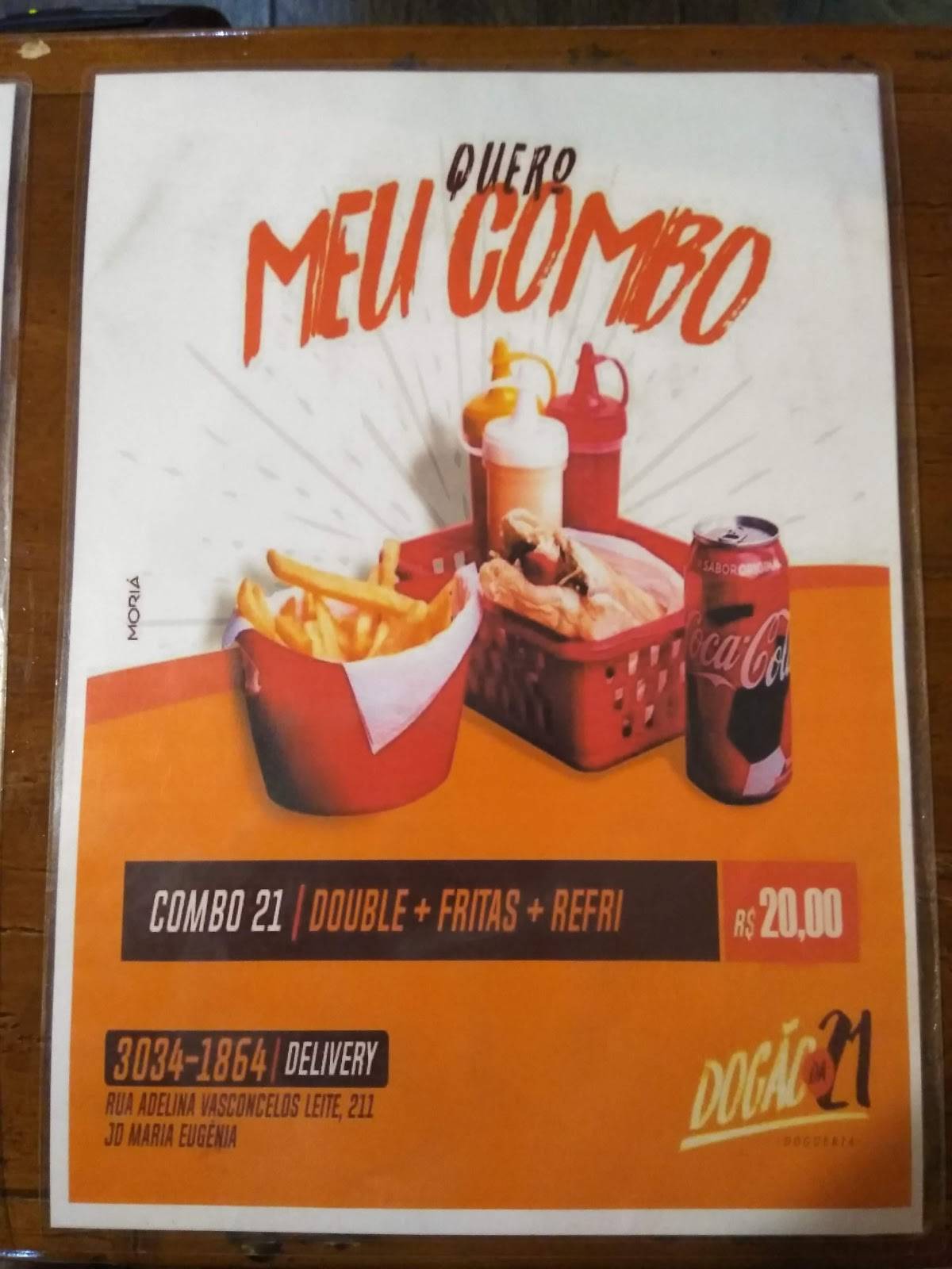 Dogão Da 21 cardápio