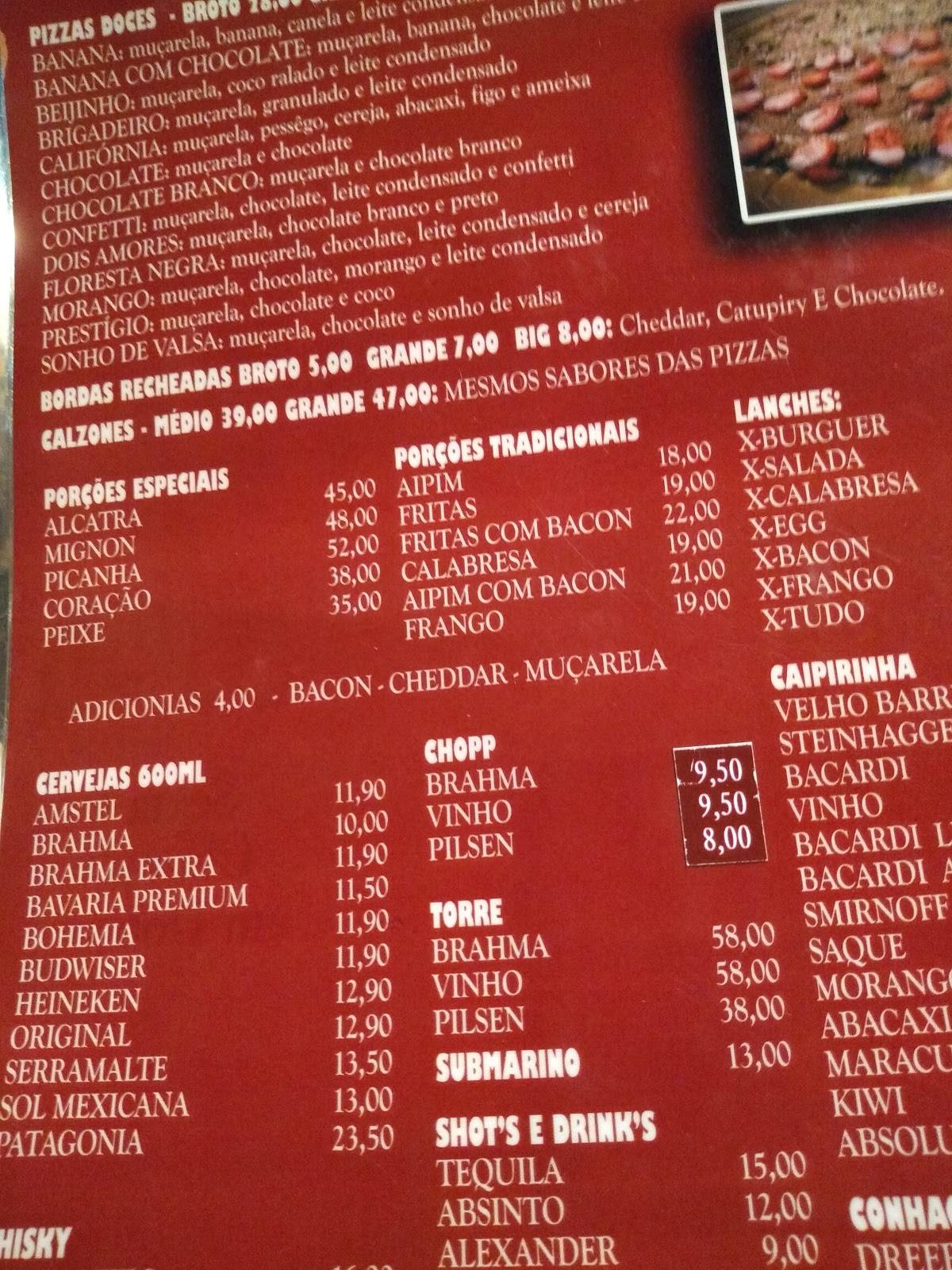 Dom Capone Pizza Bar cardápio