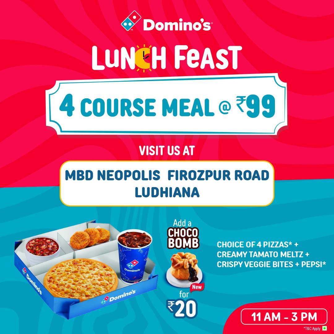 Domino's Pizza MBD Neopolis, Ludhiana menu
