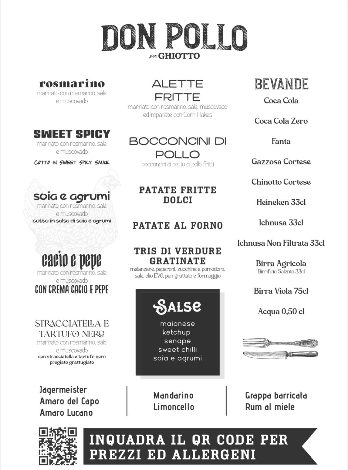 Menu di DonPollo 