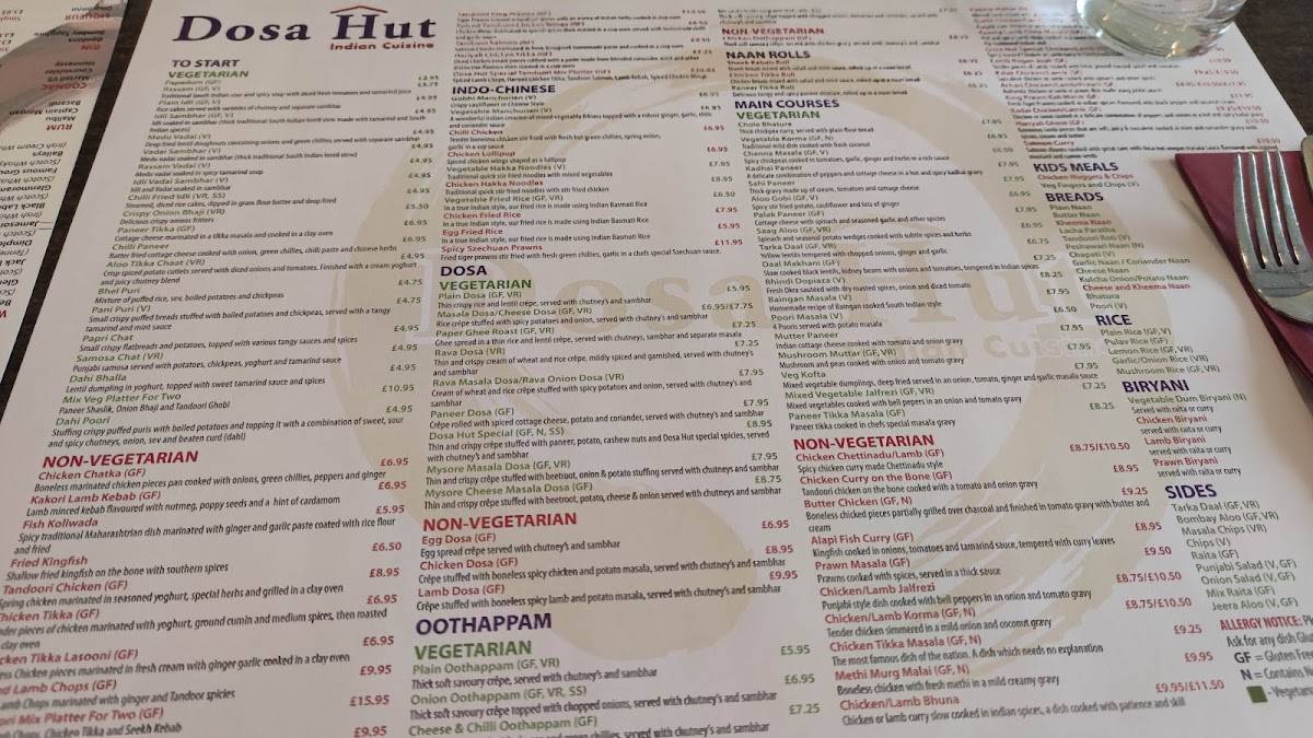 menu-at-dosa-hut-restaurant-wolverhampton
