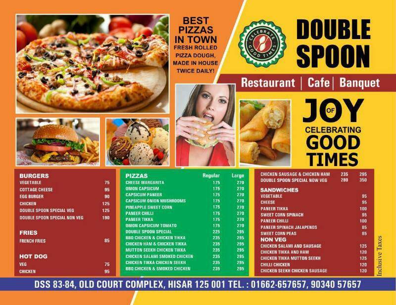 Double Spoon menu