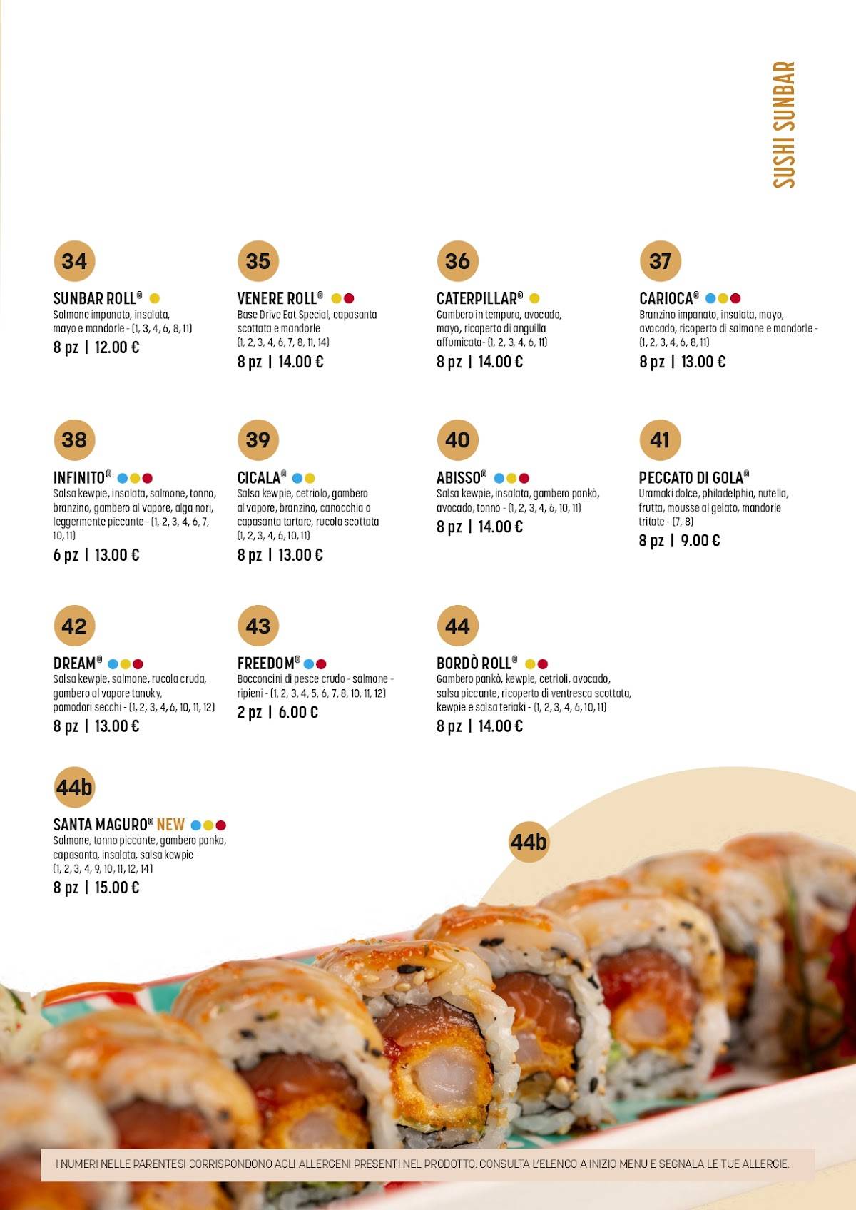 Menu di Drive Eat Sushi Sunbar 