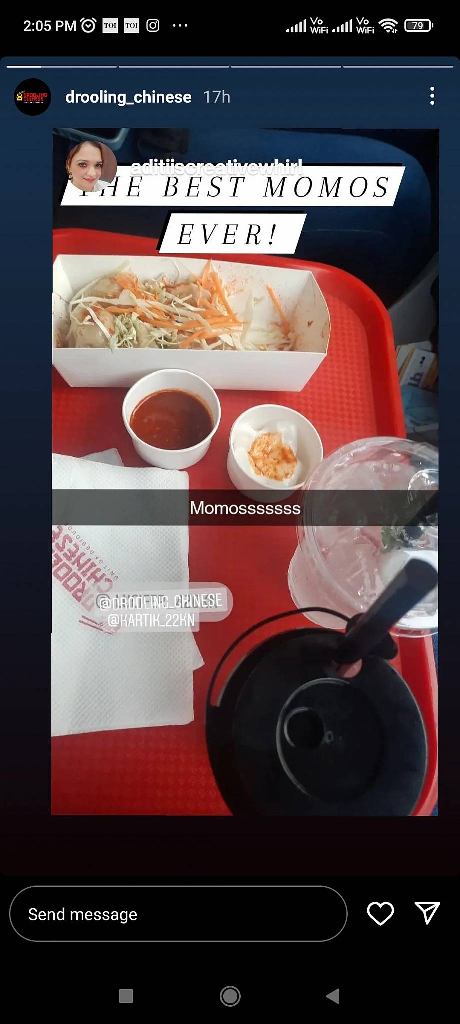Drooling Chinese menu