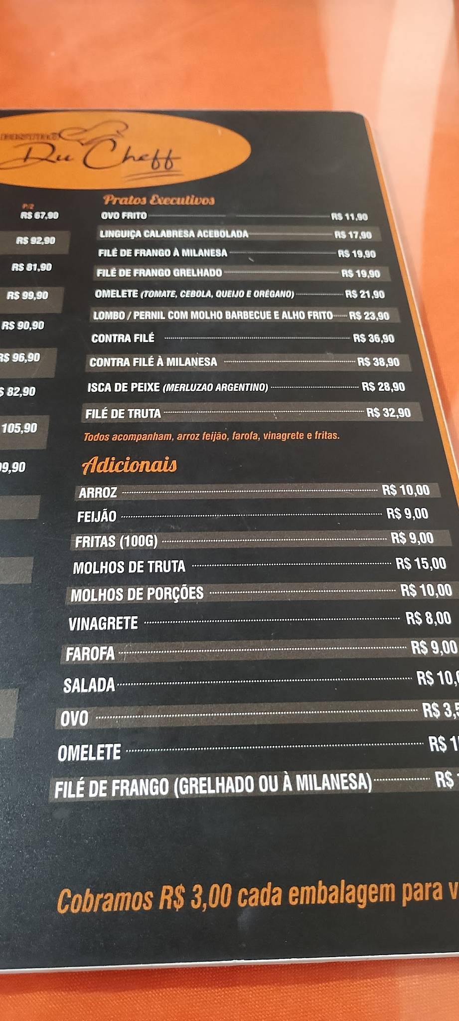 Bistrô Du Cheff cardápio