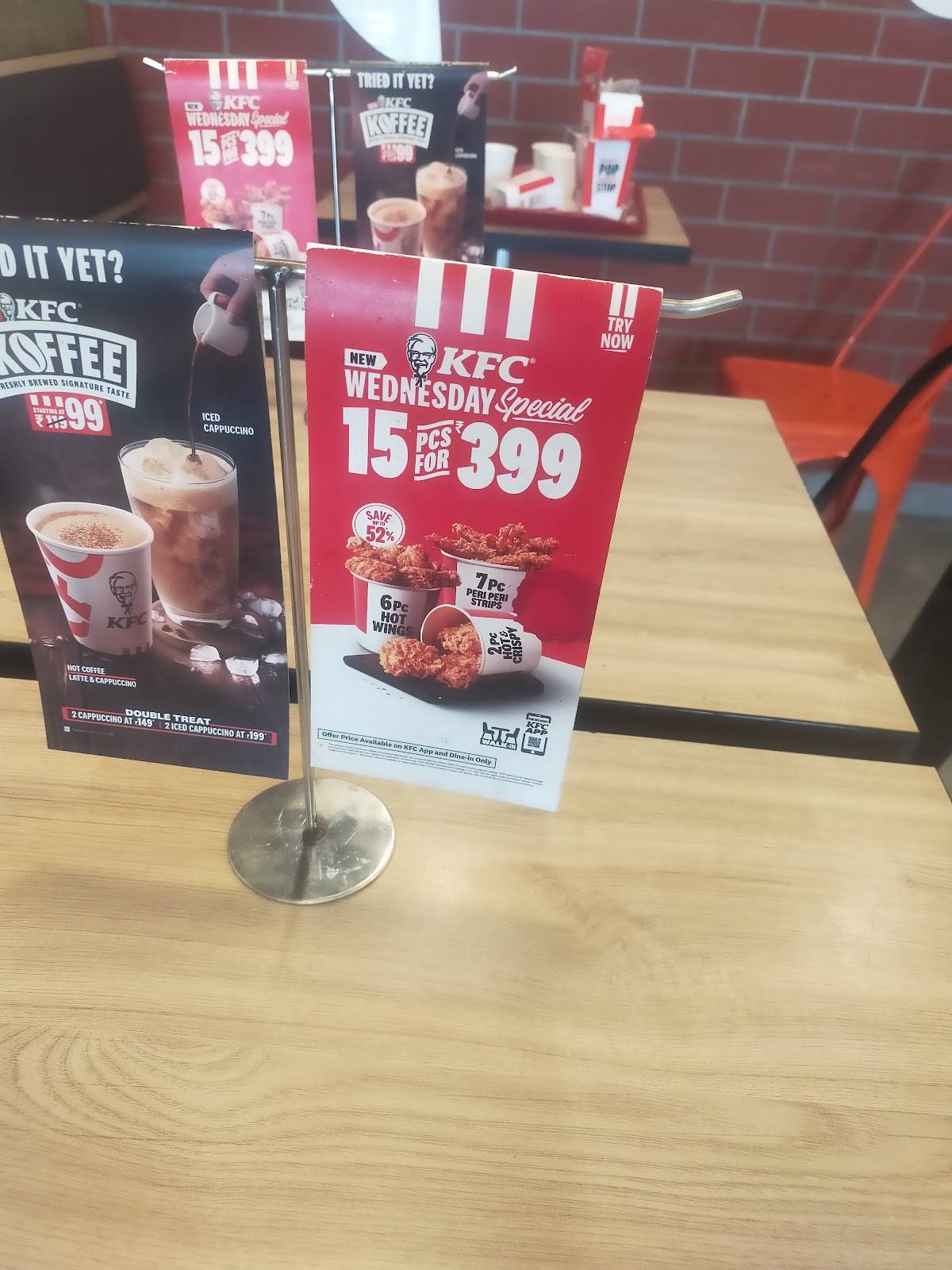 KFC menu