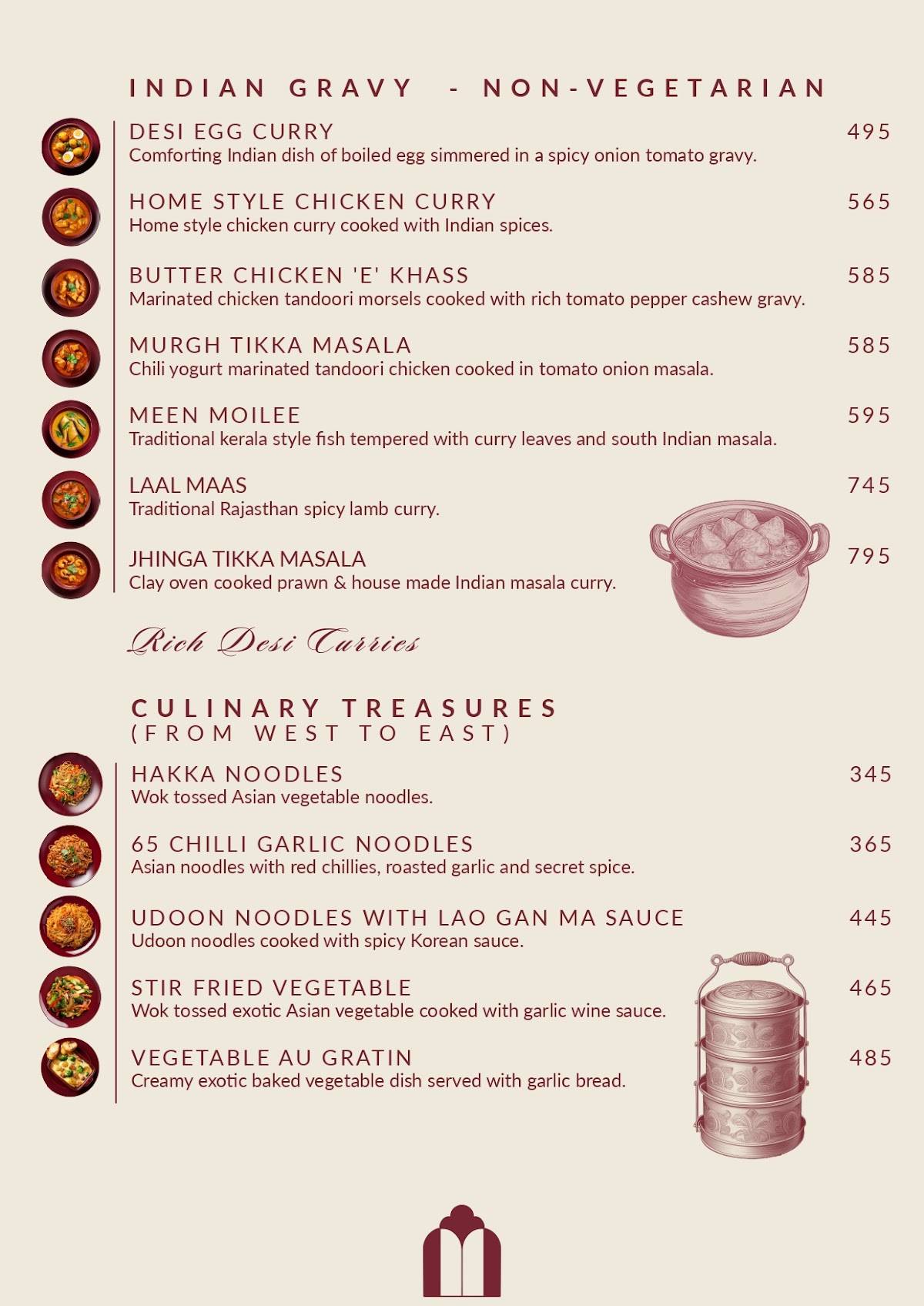 Dyore Experiences - Restaurant & Lounge menu