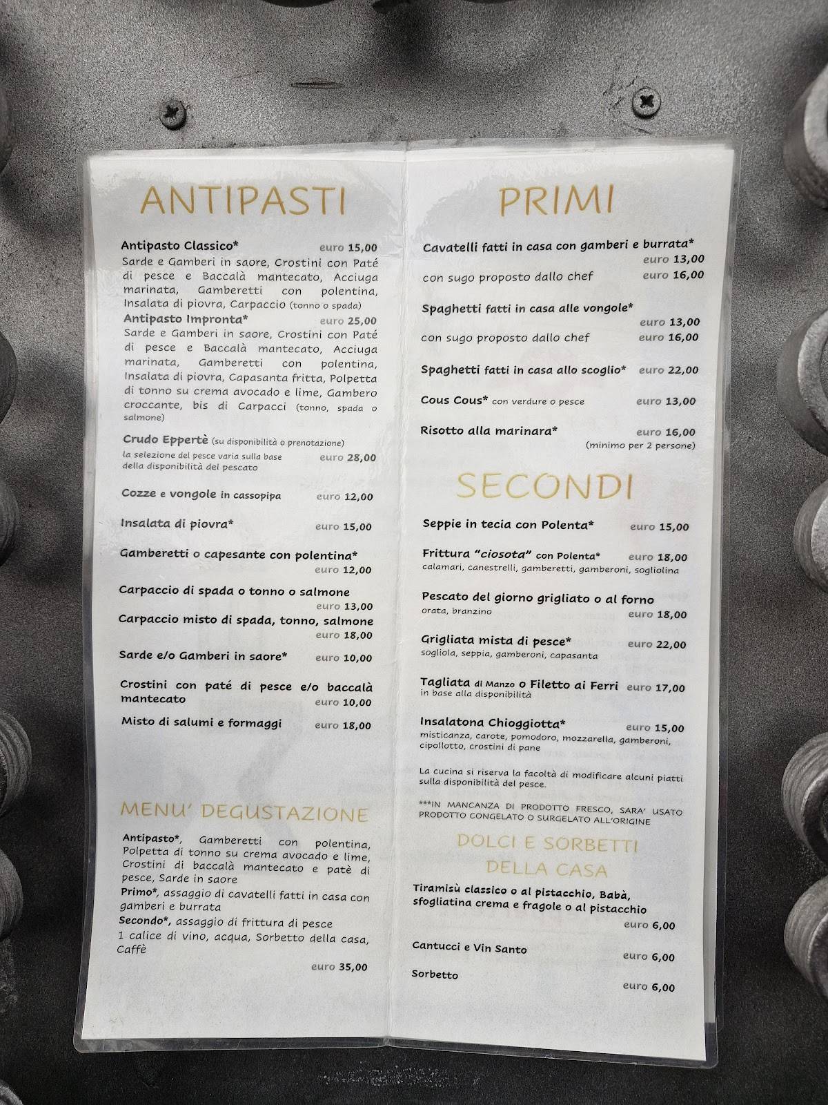 Menu di Ristorante EPPERTE' 