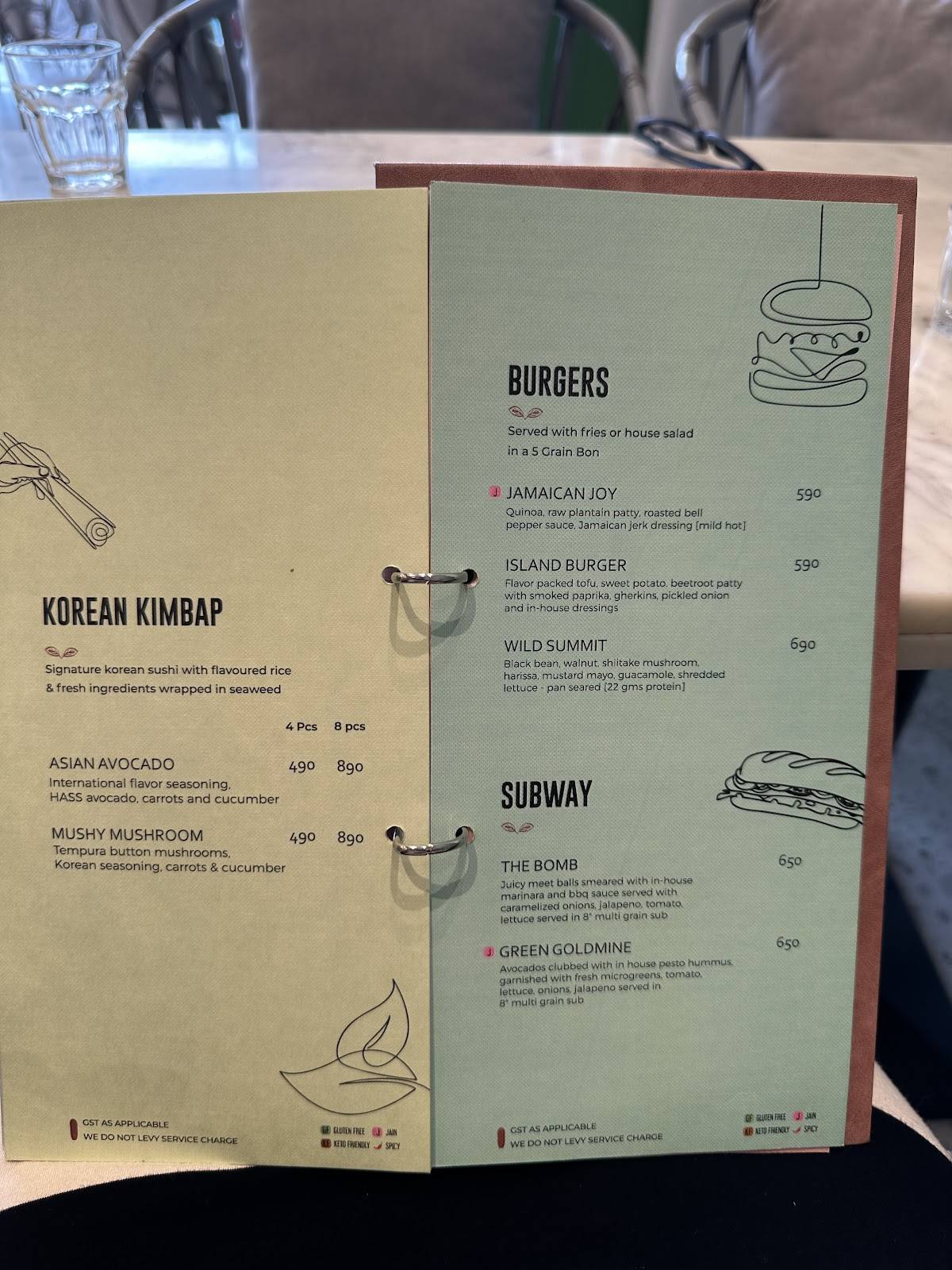 Earth Cafe @ BKC menu