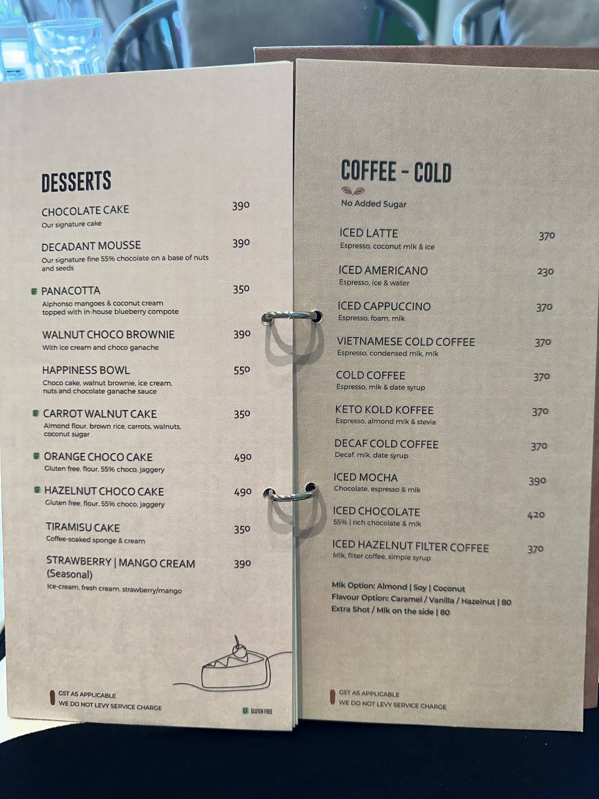 Earth Cafe @ BKC menu