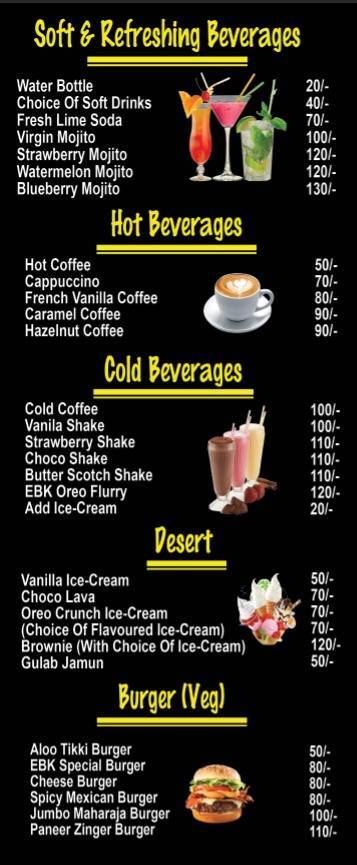 Eat Best Kitchen menu