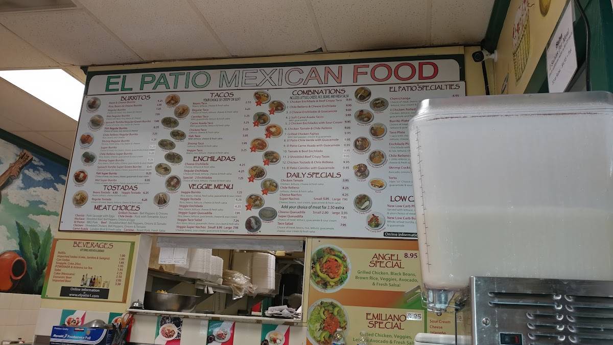 Menu at El Patio Mexican Restaurant, Santa Rosa, 425 Stony Point Rd