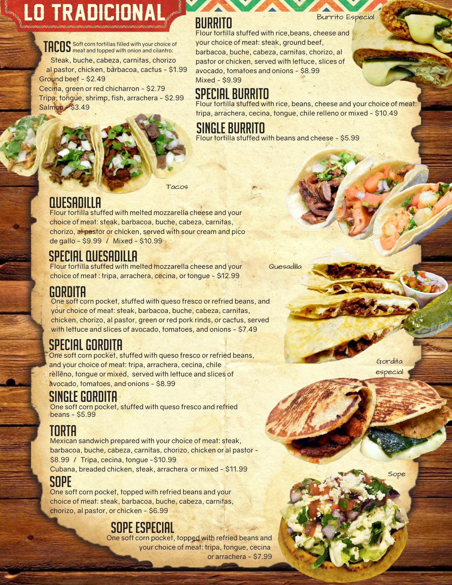 Menu at El Torito Topeka restaurant, Topeka, NW Topeka Blvd