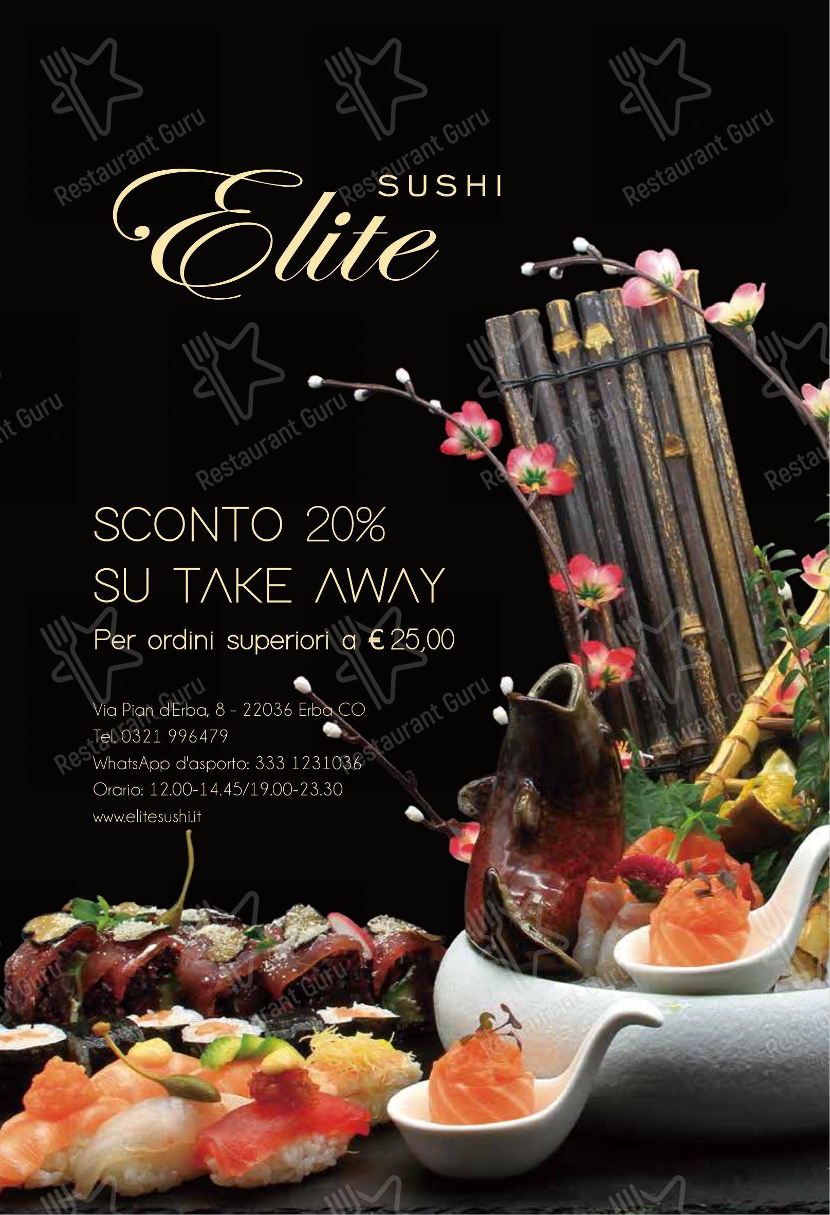 菜单 per Ristorante Elite Sushi ristorante