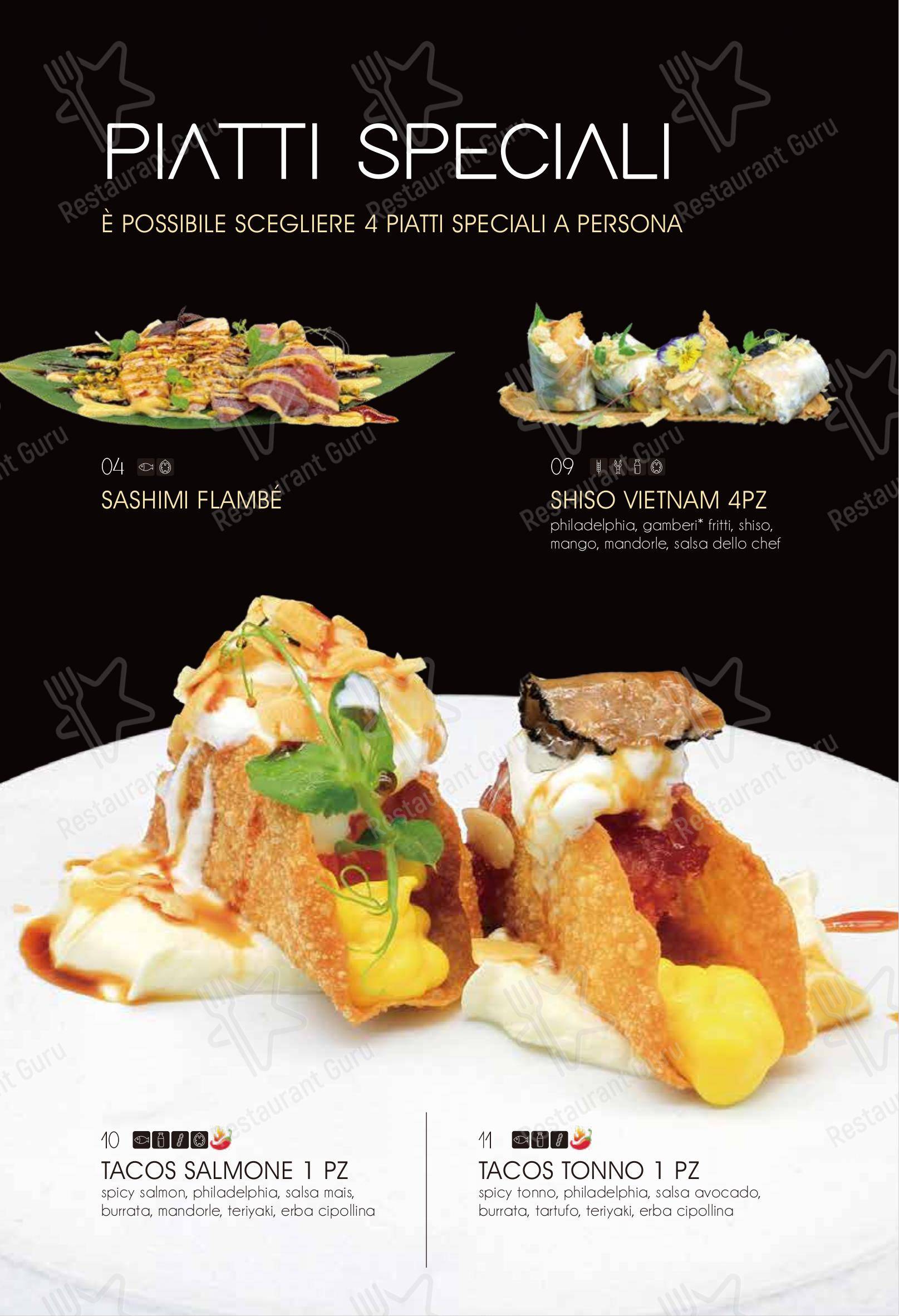 Menu di Ristorante Elite Sushi - Menu bar