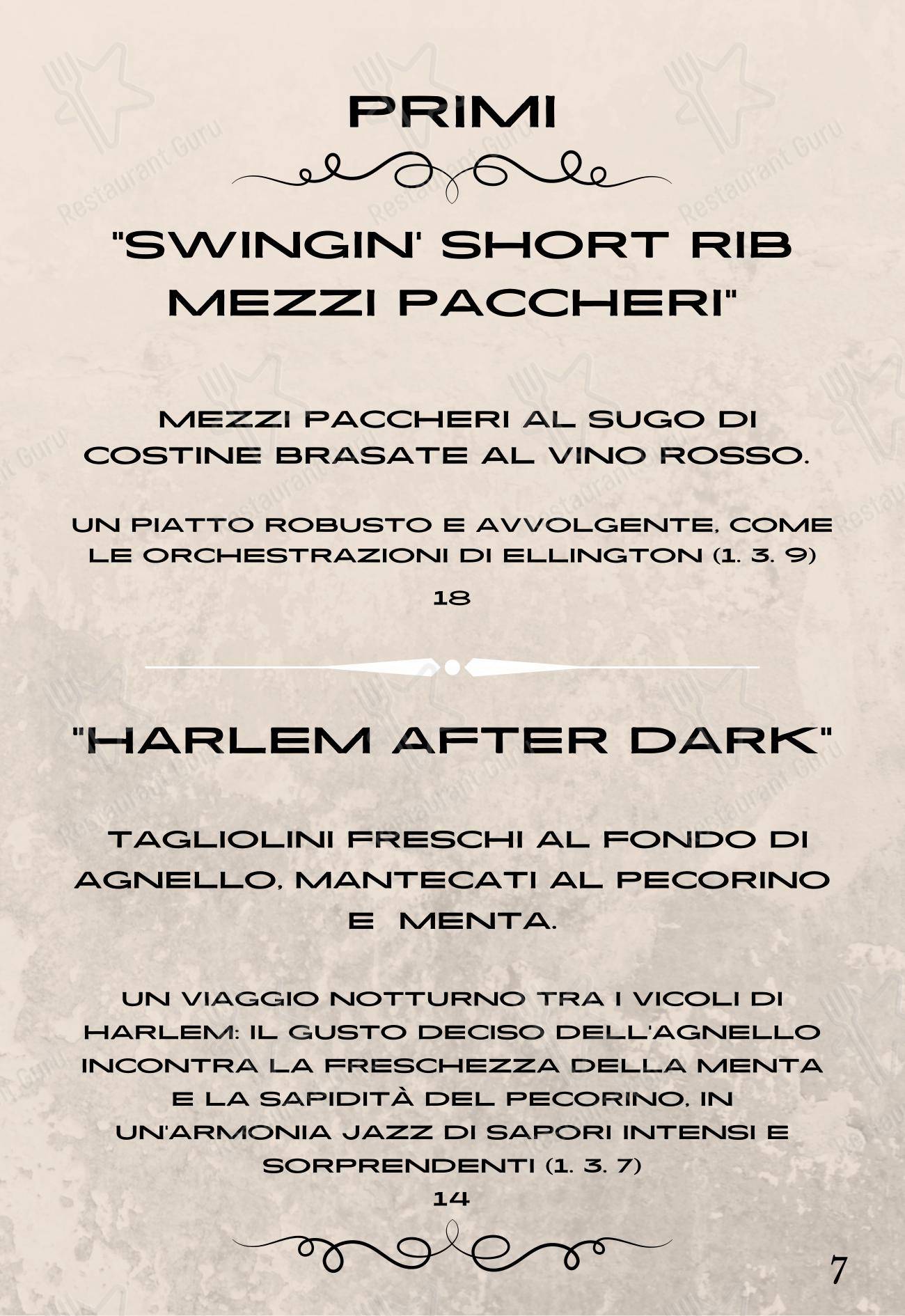 Menu di Ellington Club - Menu