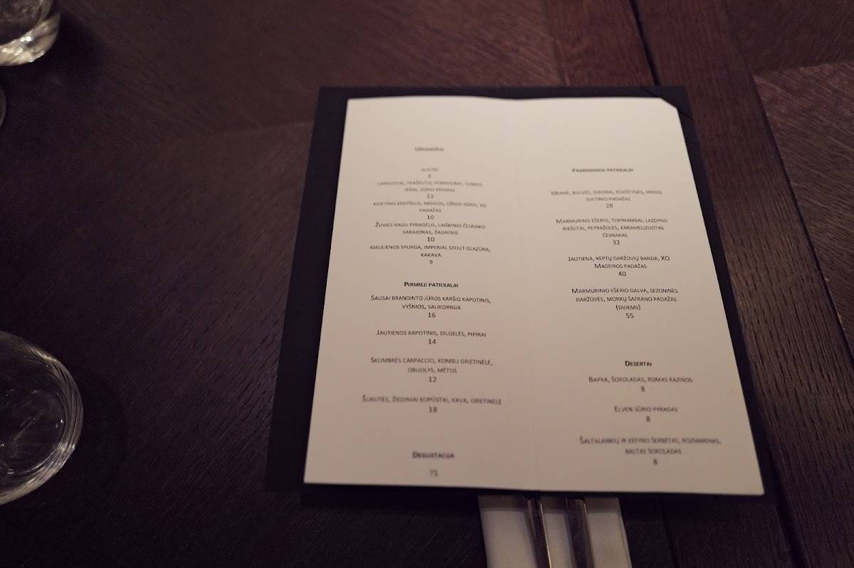 Menu de Elven