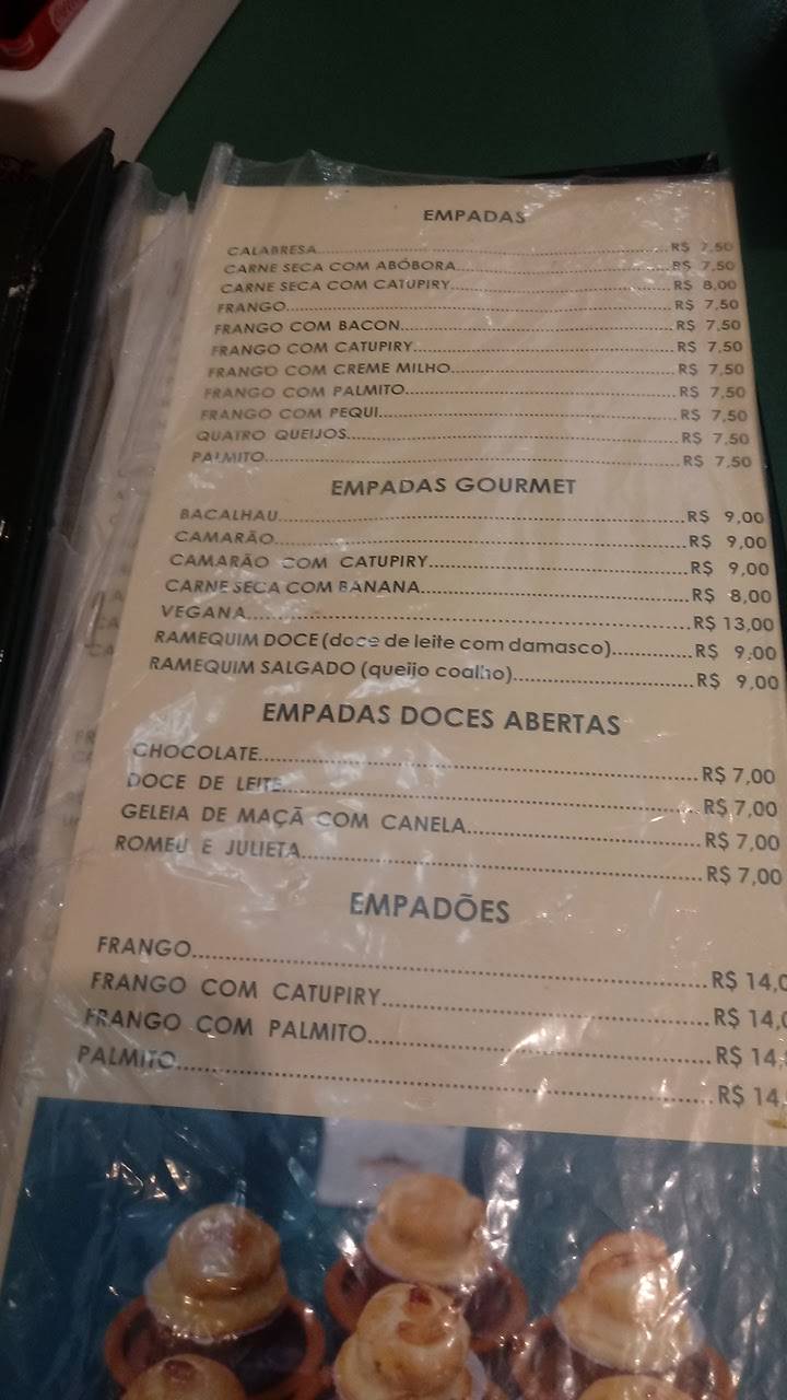 Empada Brasil cardápio