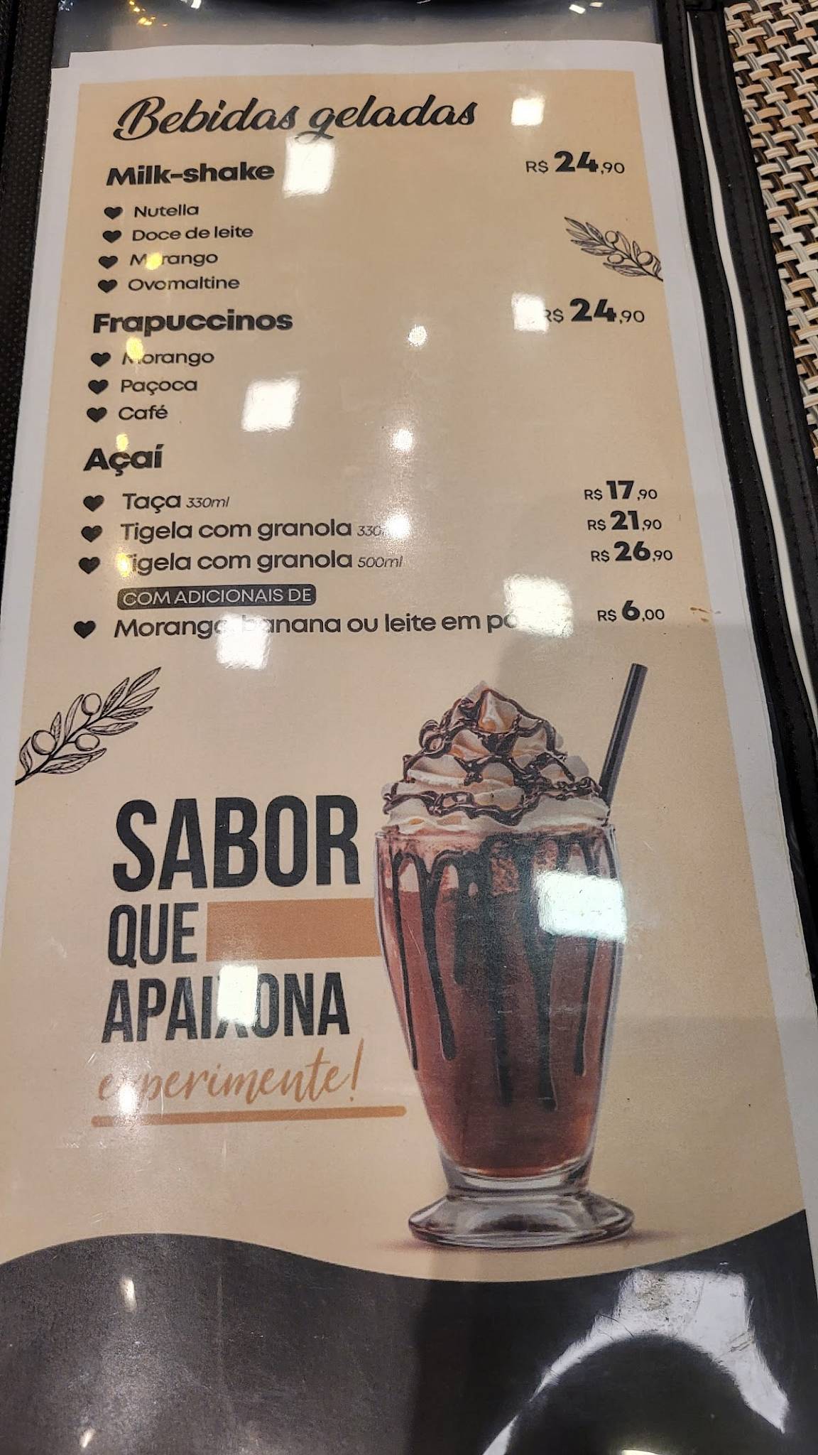 Padaria Empório do Barão cardápio