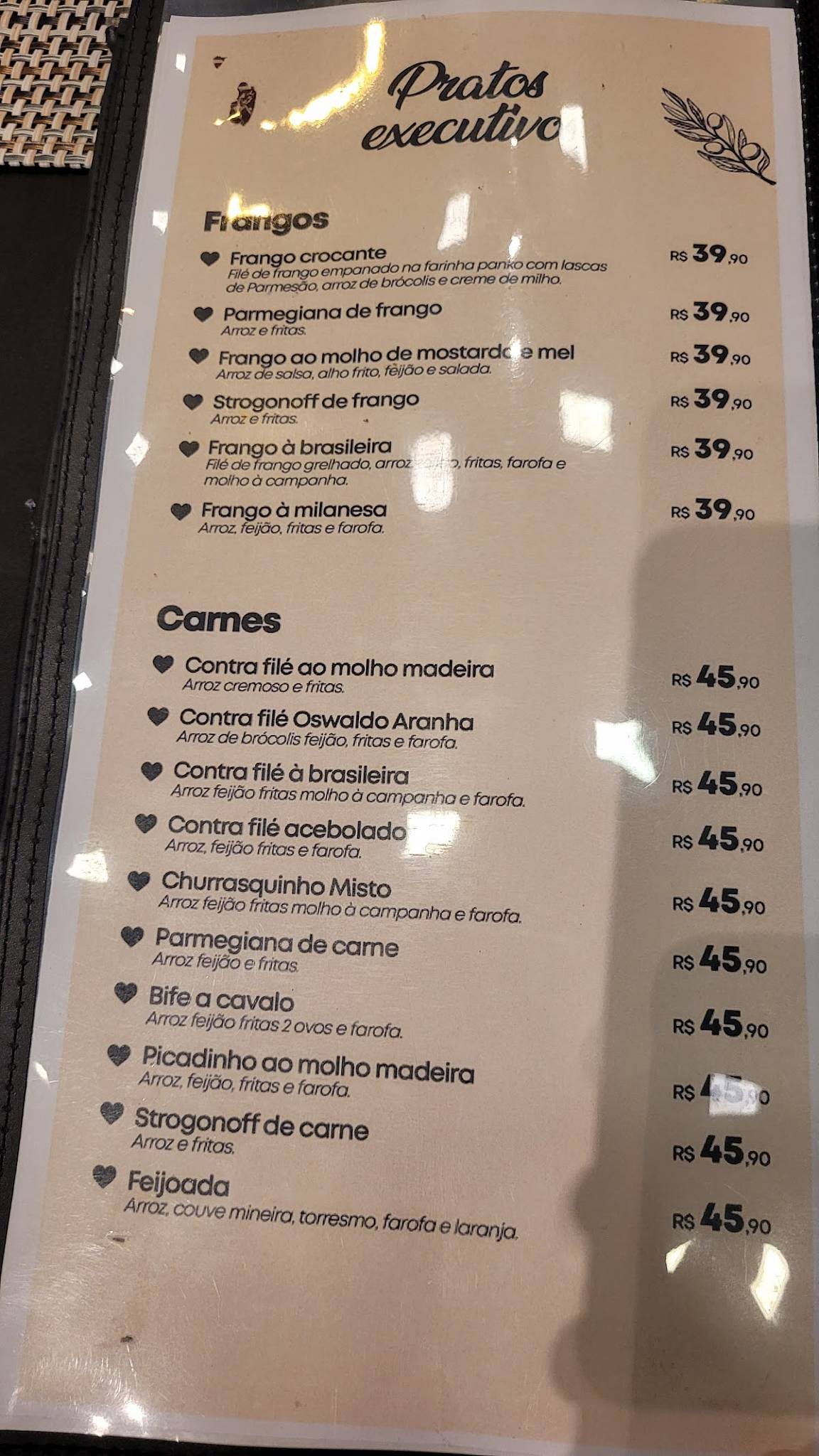 Padaria Empório do Barão cardápio