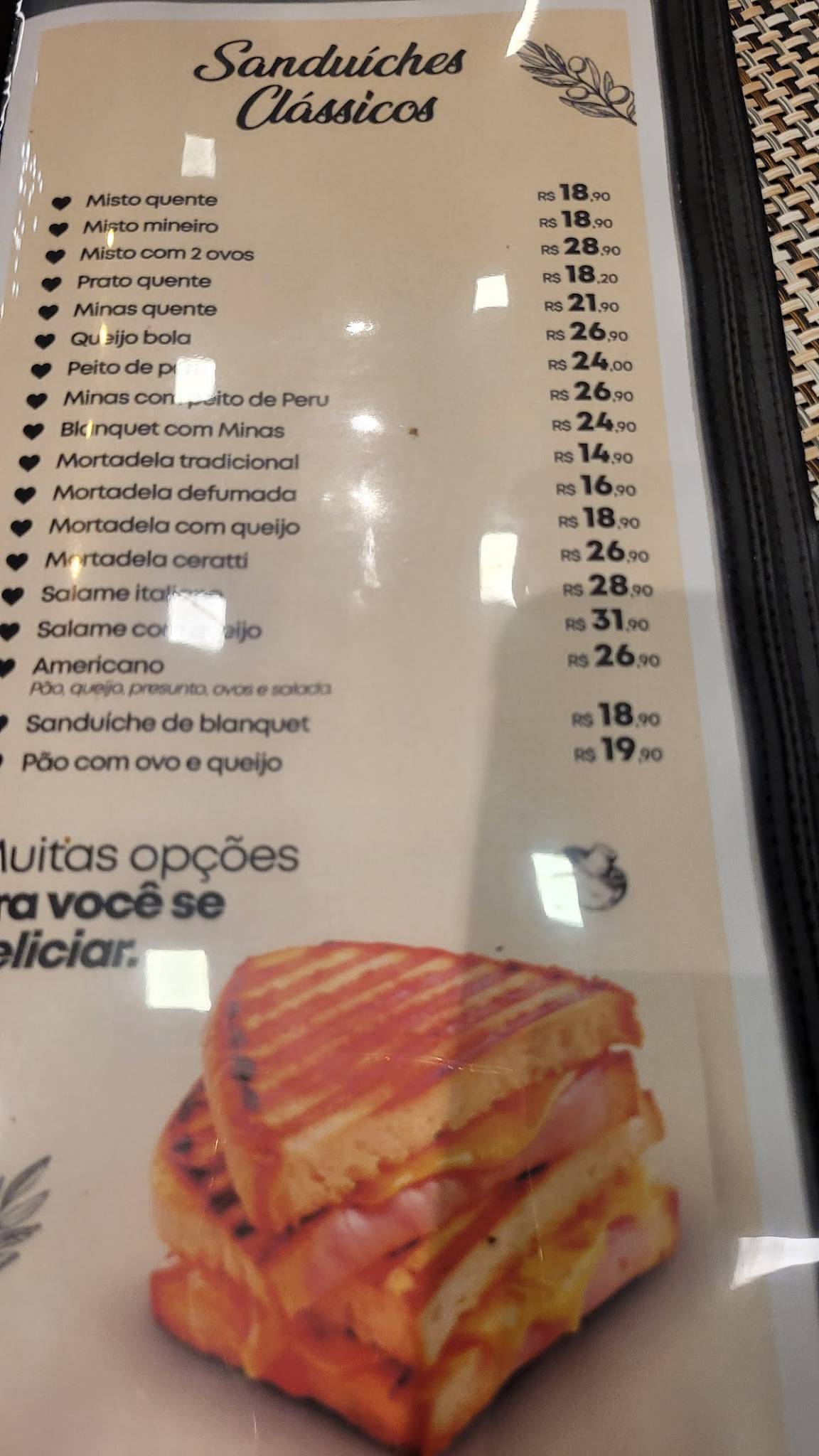 Padaria Empório do Barão cardápio