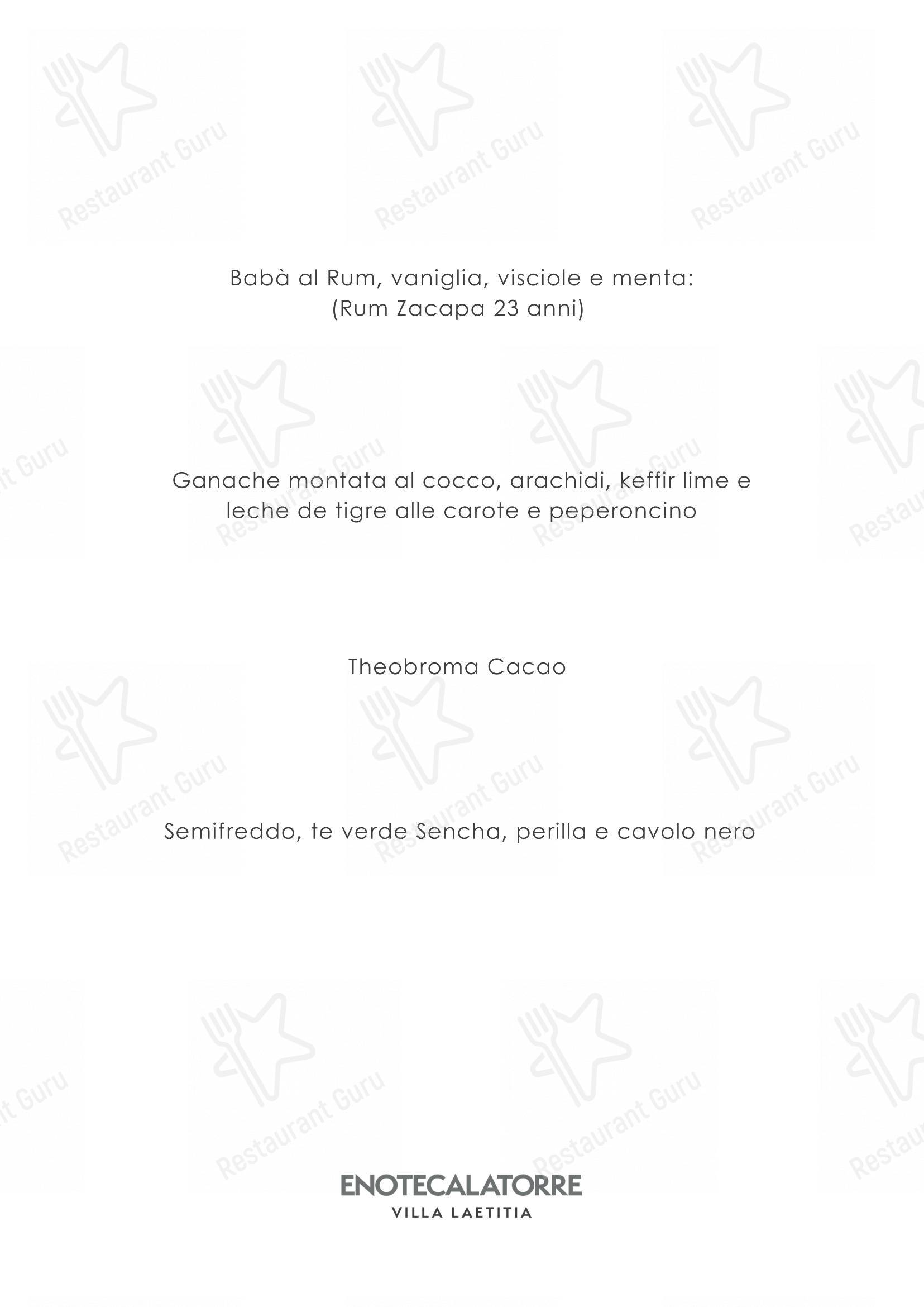 Menu di Enoteca La Torre Villa Laetitia - Детское