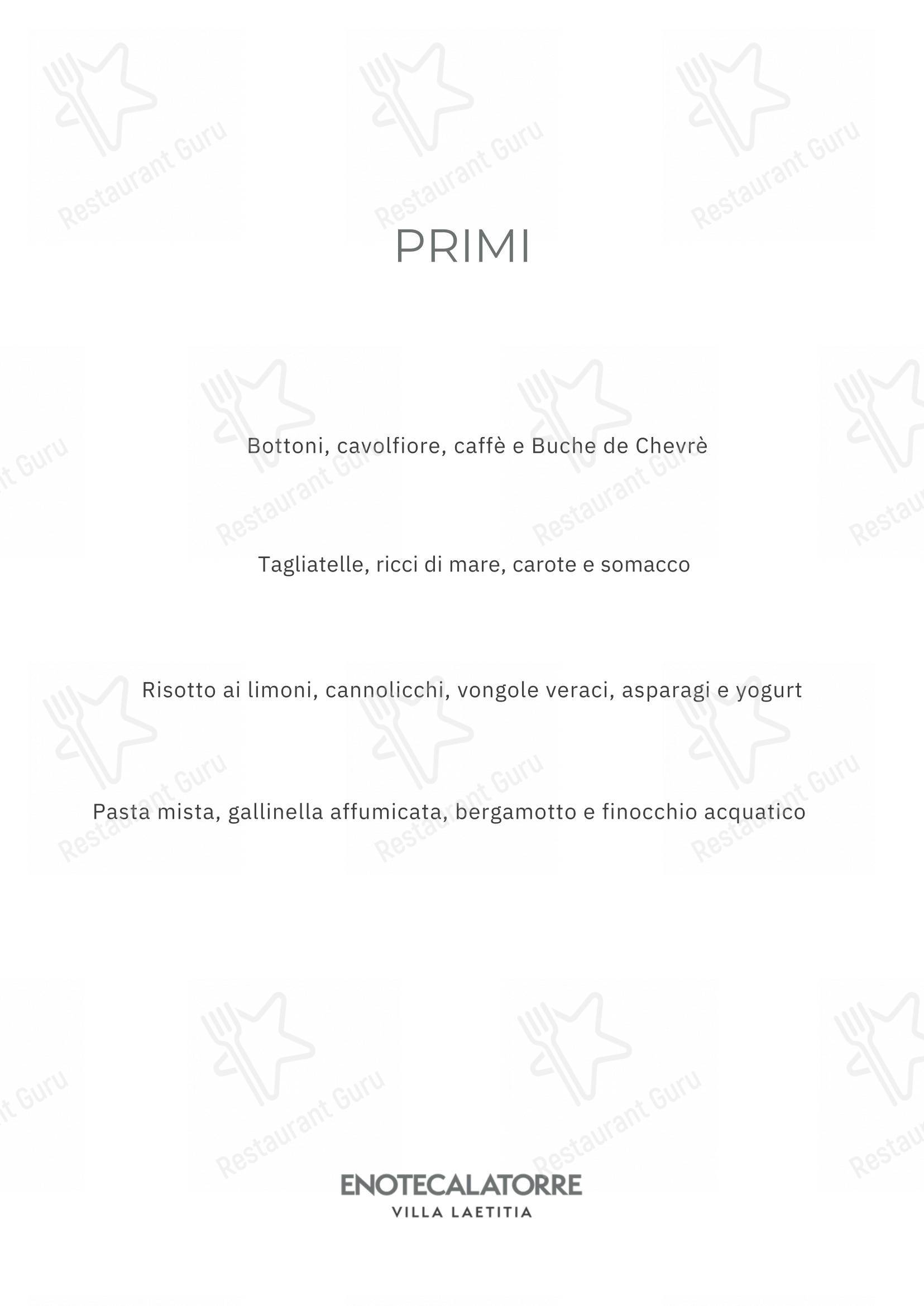 菜单 per Enoteca La Torre Villa Laetitia in Roma