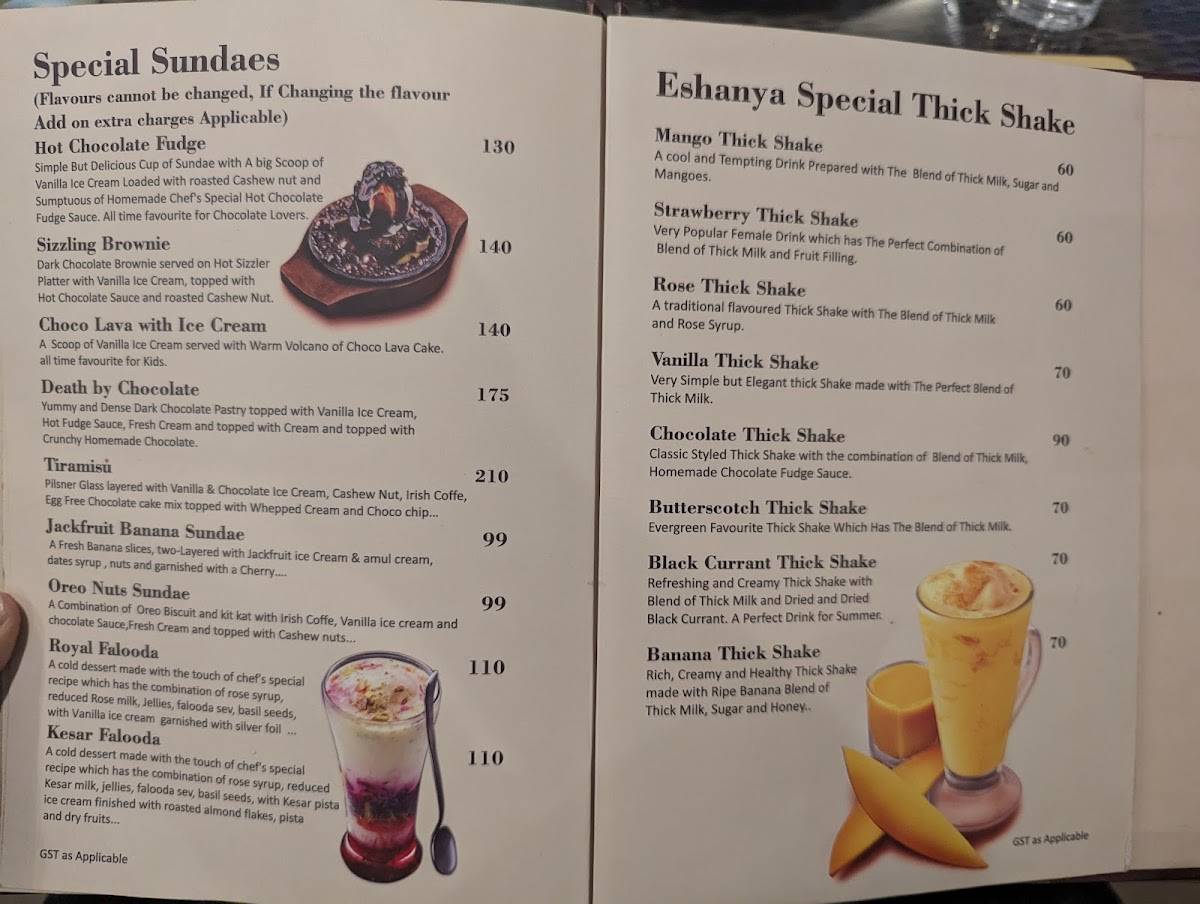 Eshanya Street Food Cafe - Kundapura menu