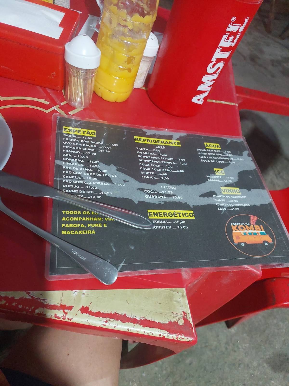 Espetão da Kombi cardápio